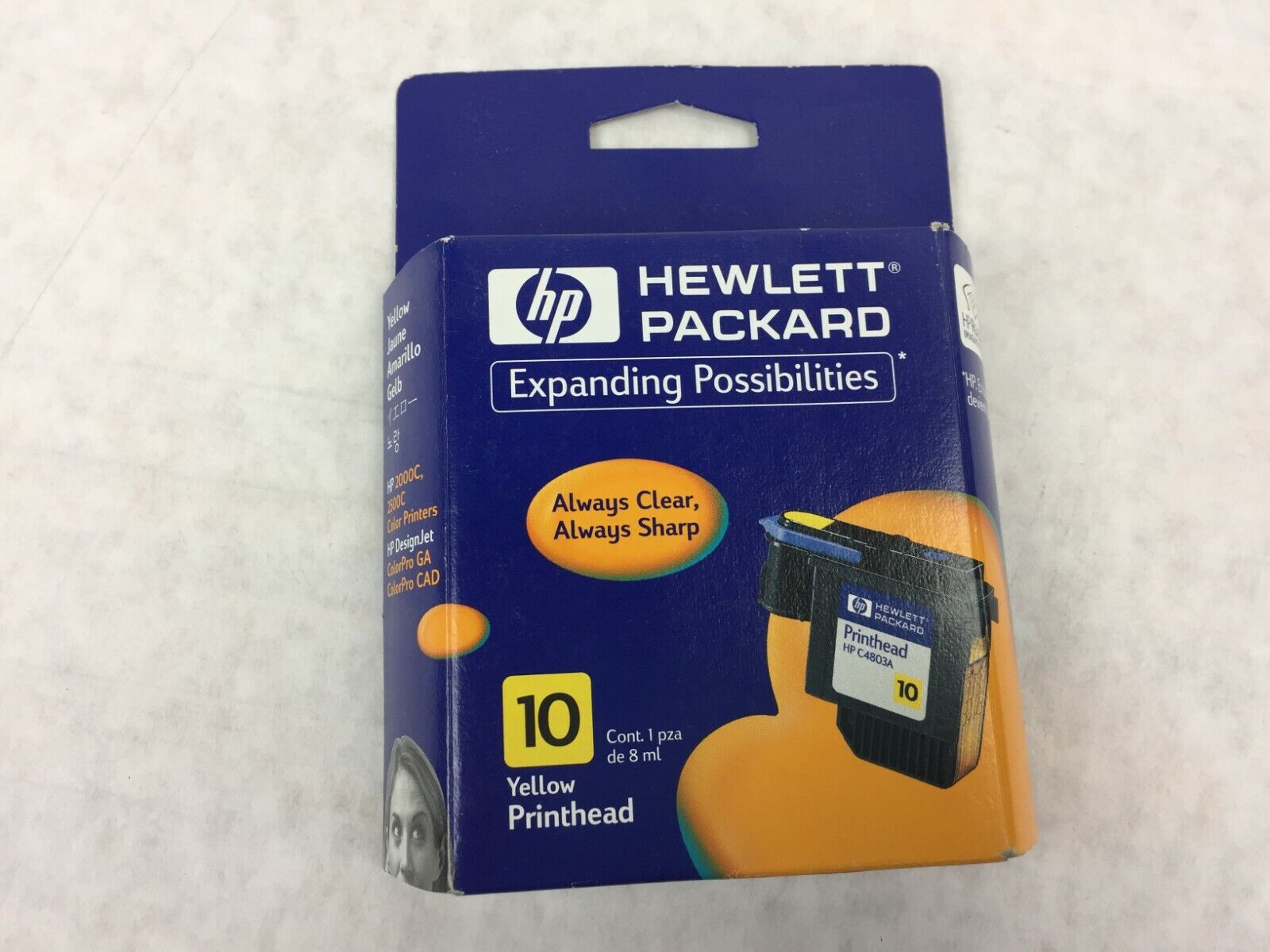 Genuine HP 10 Printhead Yellow C4803A  Warranty End Date May 2002 Factory Sealed