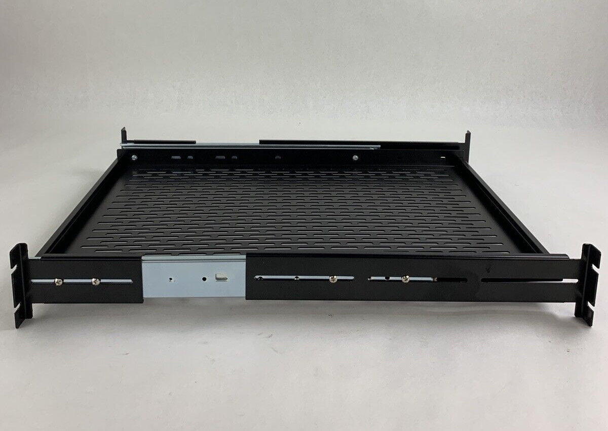 StarTech UNISLDSHF19 2U Adjustable Mounting Depth Sliding Rack Mount Shelf