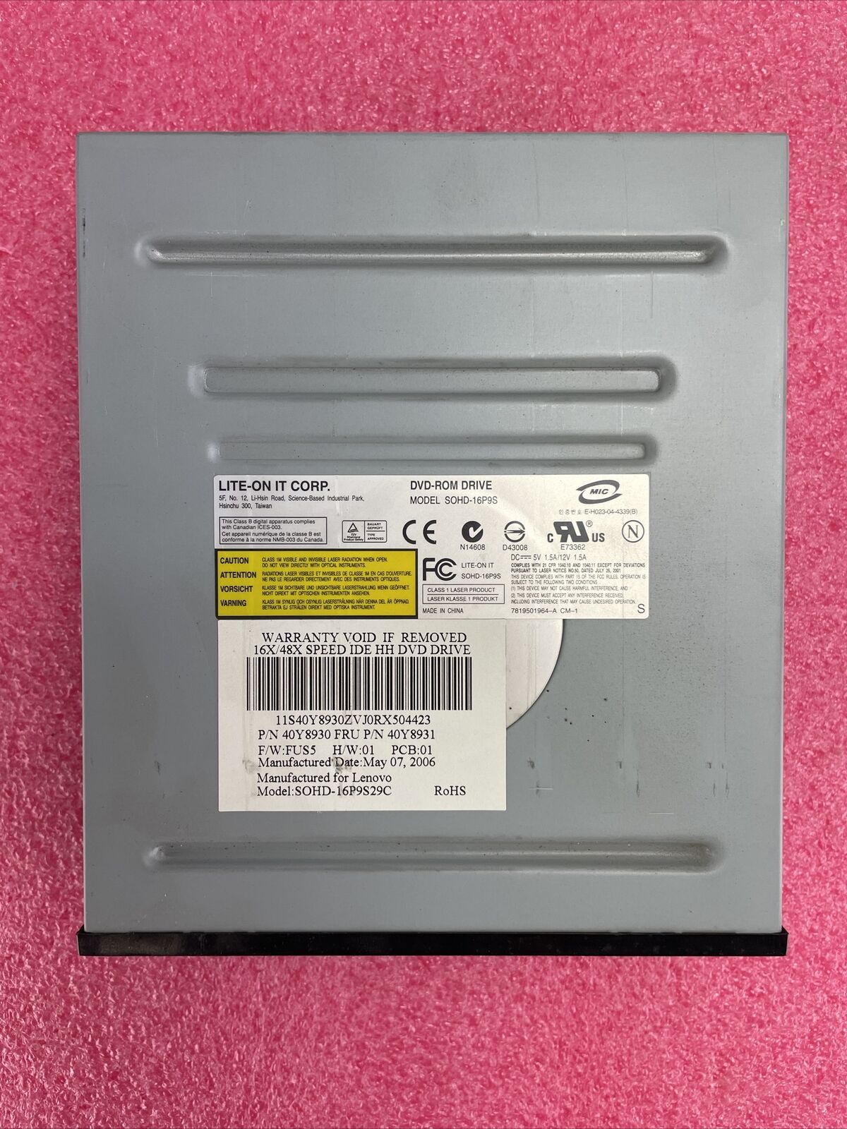 Lite-On IT Corp DVD-ROM Drive SOHD-16P9S