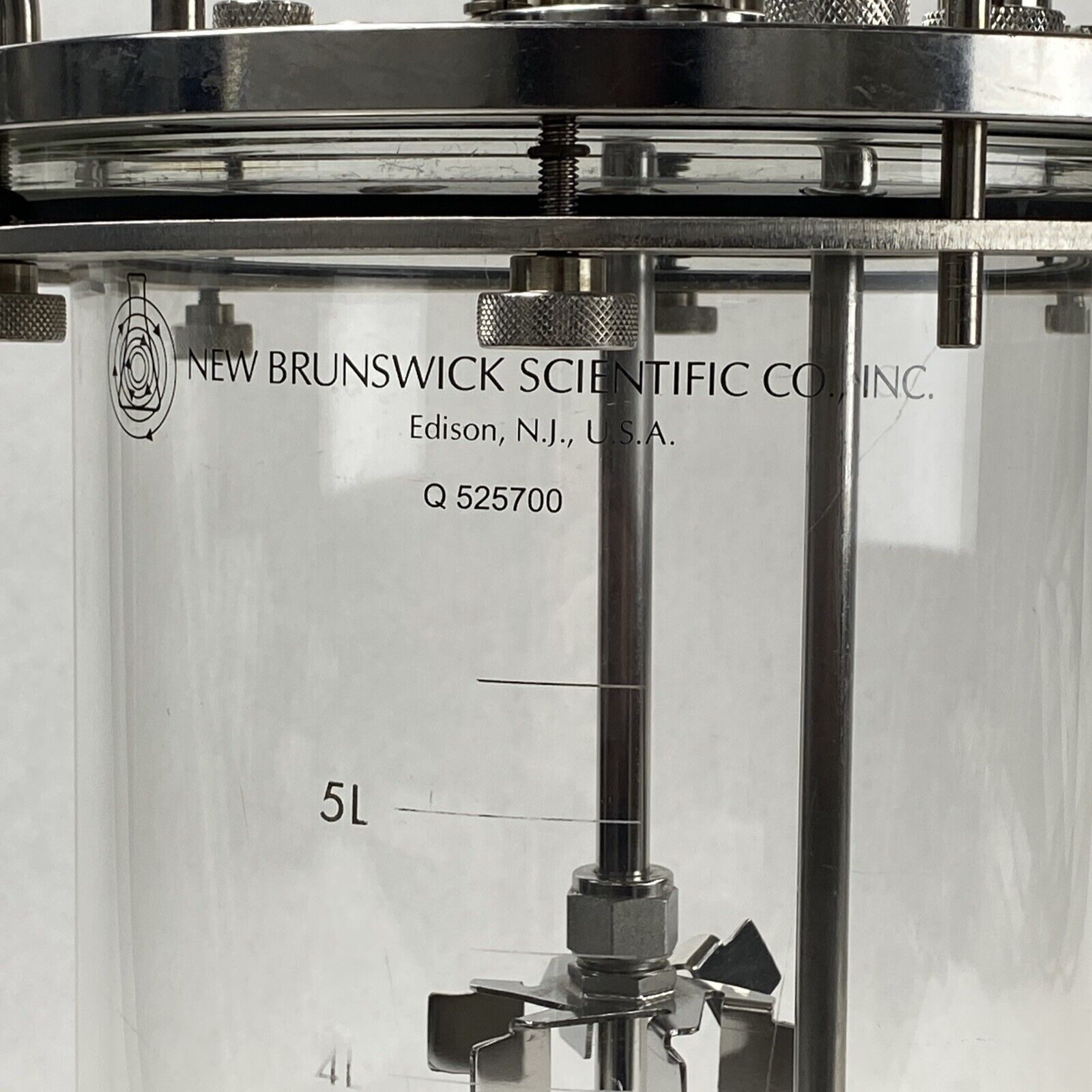 New Brunswick Scientific Q525700 5L Vessel Glass Bioreactor