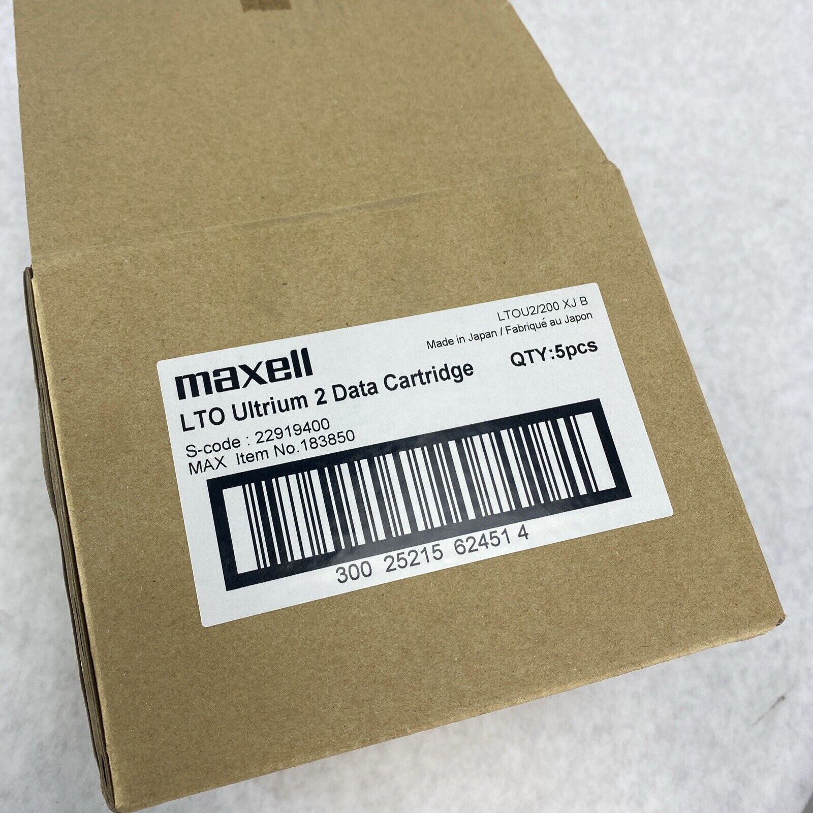 Lot( 5 ) Maxell 183850 LTO Ultrium 2 Data Cartridge 200GB 609m New SEALED