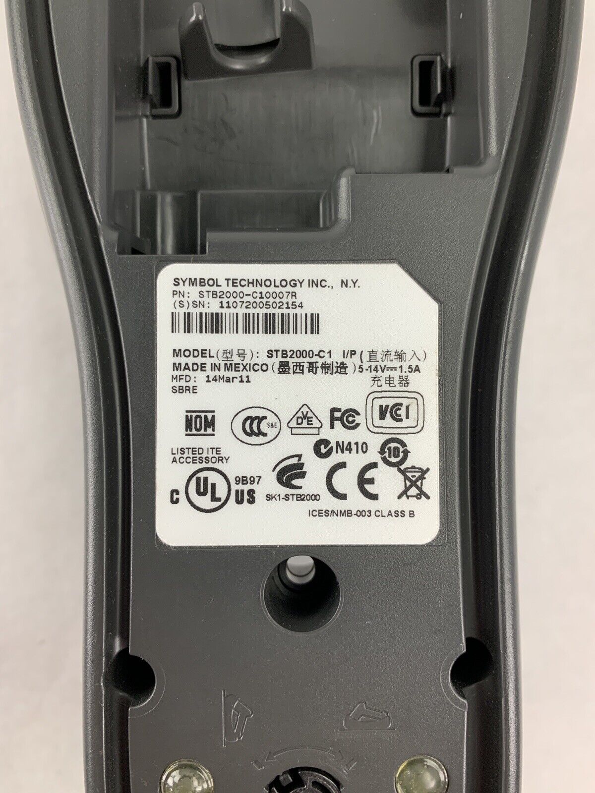 Symbol Barcode Scanner Charging Cradle STB2000-C1007R Charging Dock