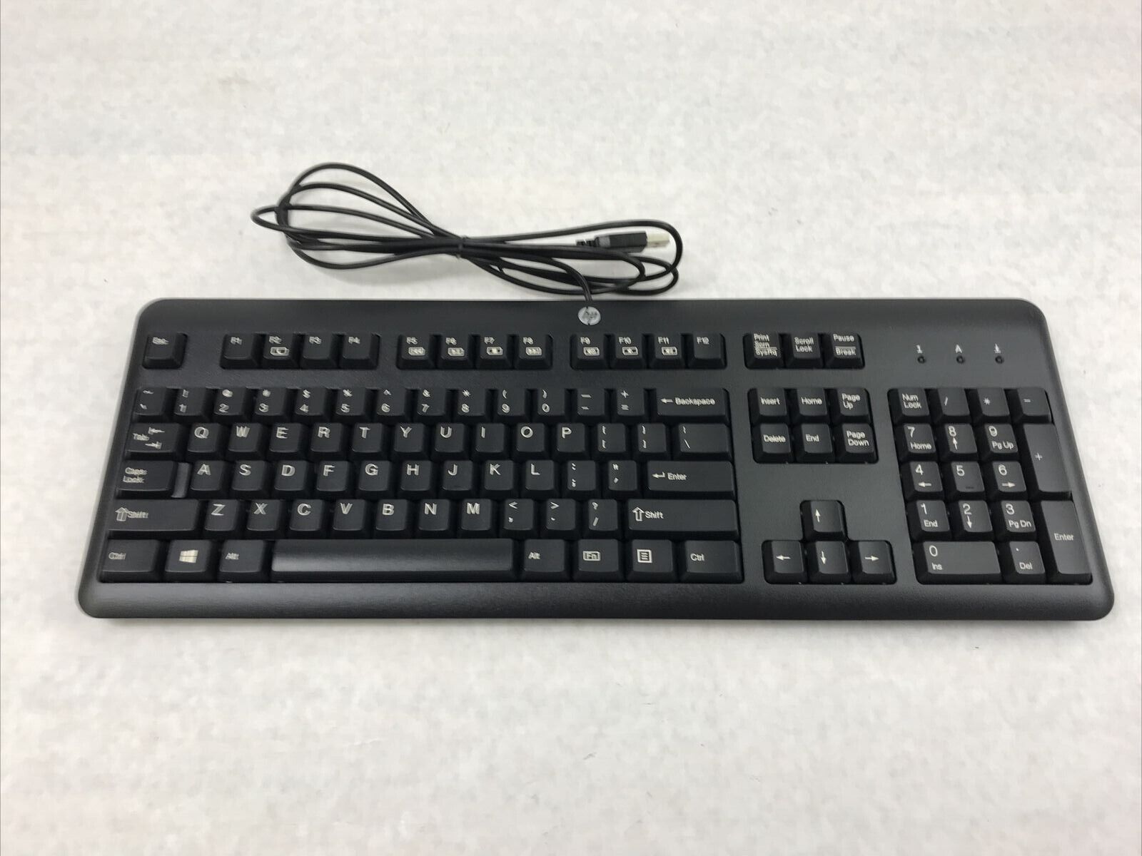 HP 672647-003 KU-1156 Wired Standard QWERTY USB Desktop Keyboard Black