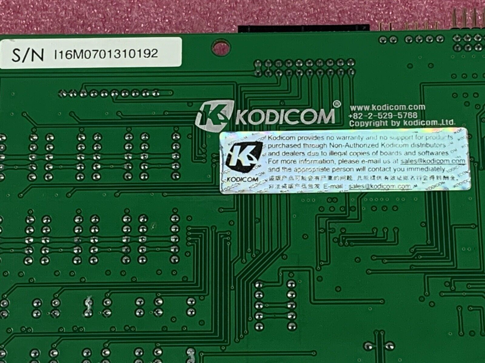 Kodicom KIO-1616 (K10-1616) Machine Vision Multi PCI Card, Remocon, RS-232