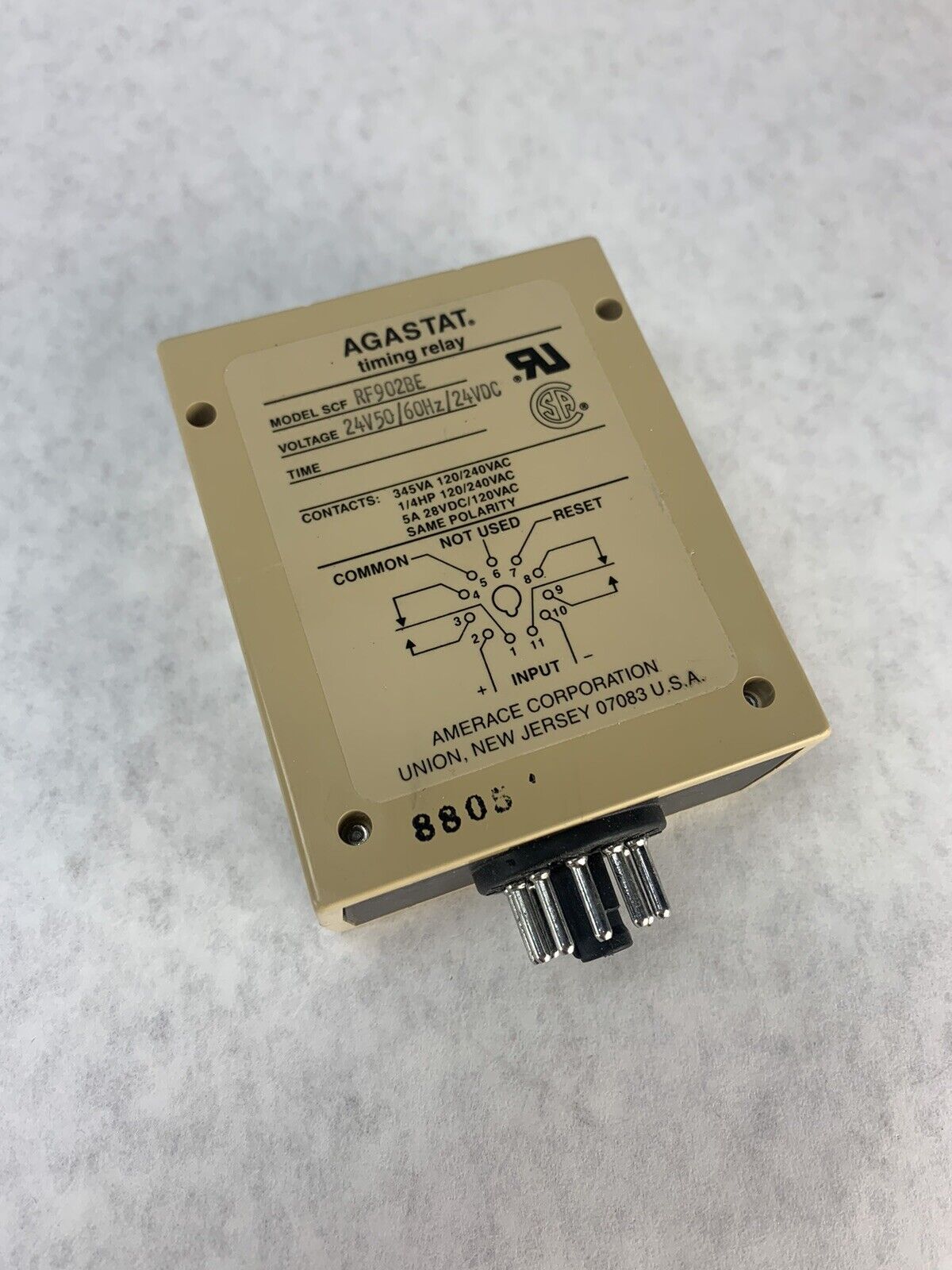 Agastat Timing Relay RF902BE 24Volts