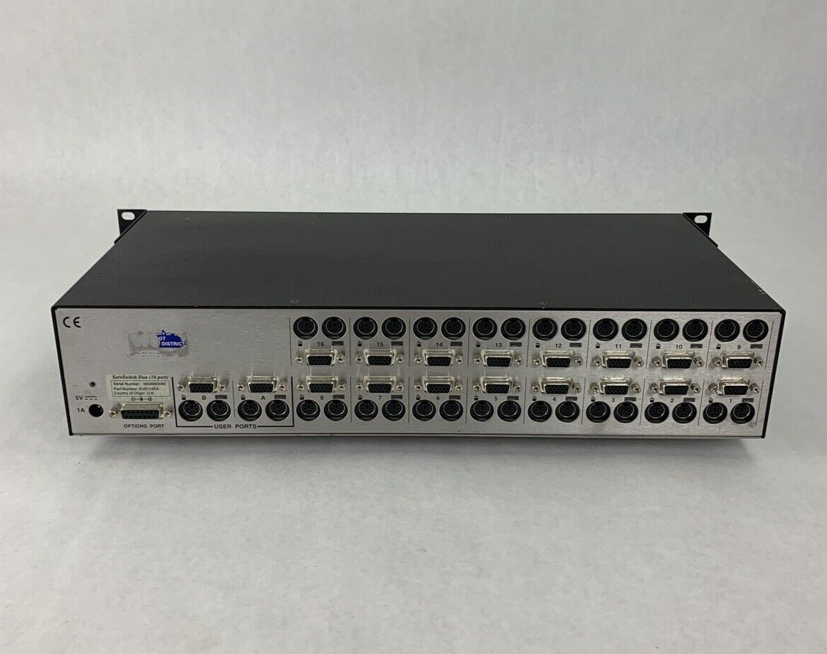 Black Box KV6116FA ServSwitch Duo KVM Switch Tested 16 Port