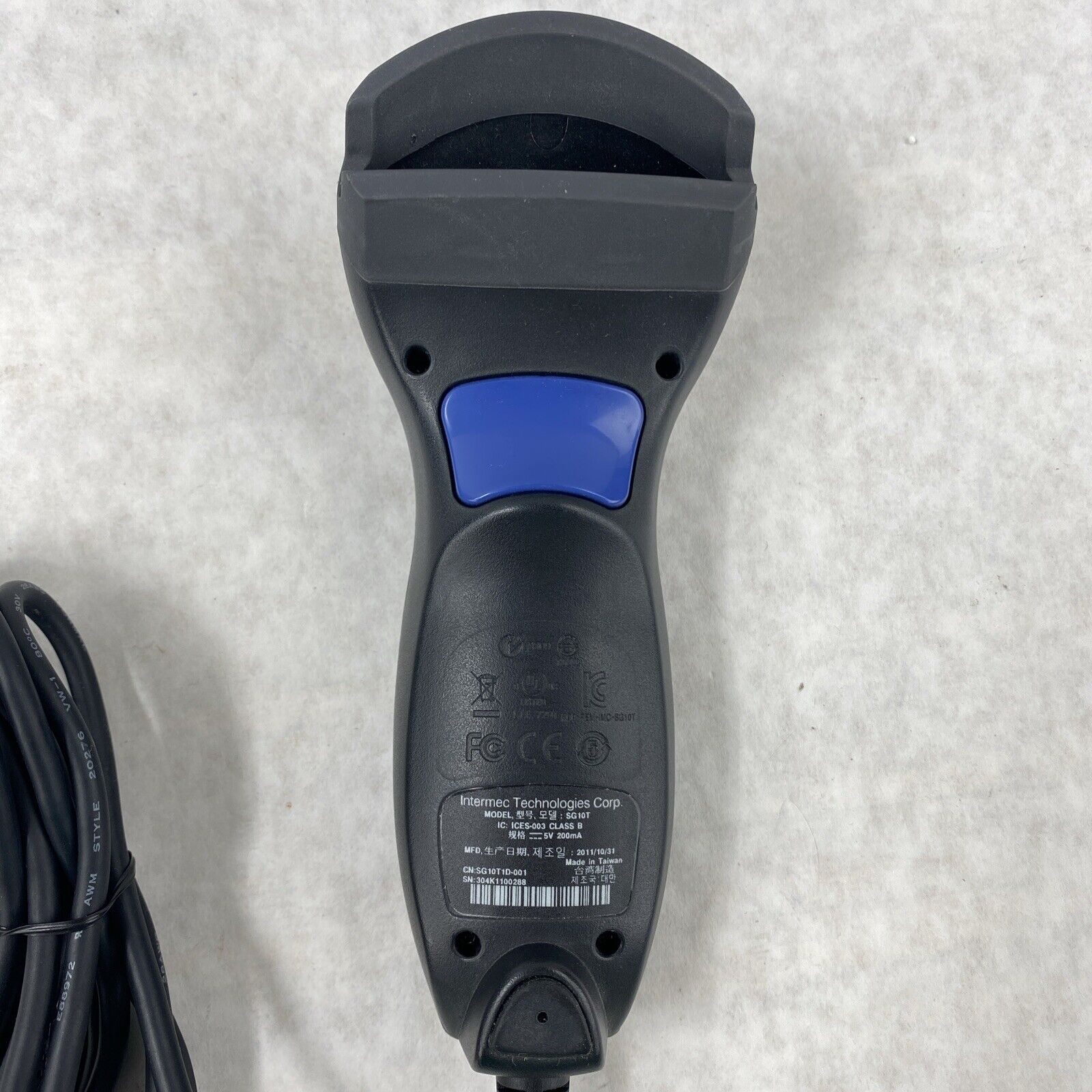 Intermec SG10T Hand Held USB Barcode Scanner TESTED