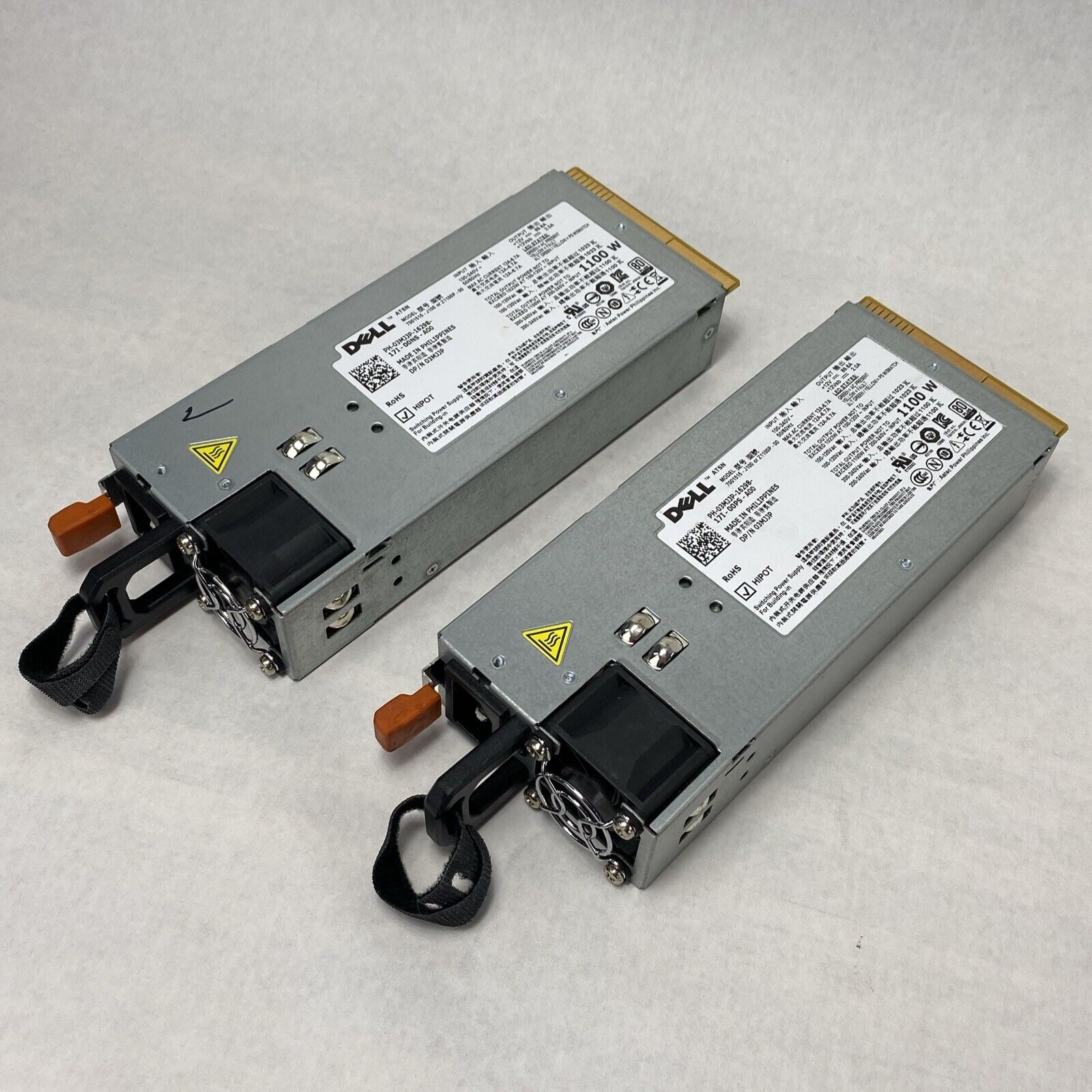 Lot of 2 Dell 7001515-J100 1100W Power Supply 3MJJP