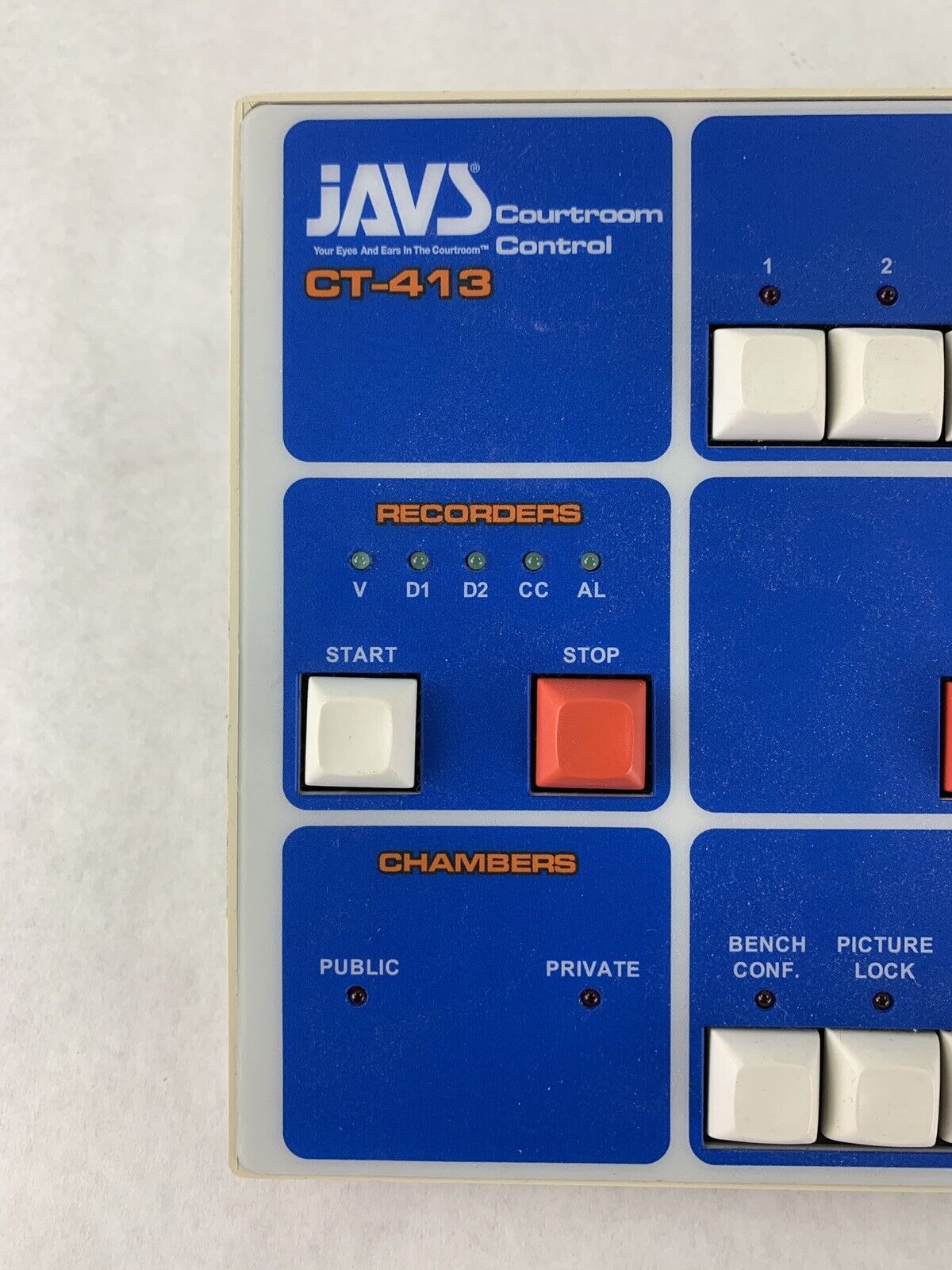 JAVS CT-413 Courtroom Control Audio Interface Untested