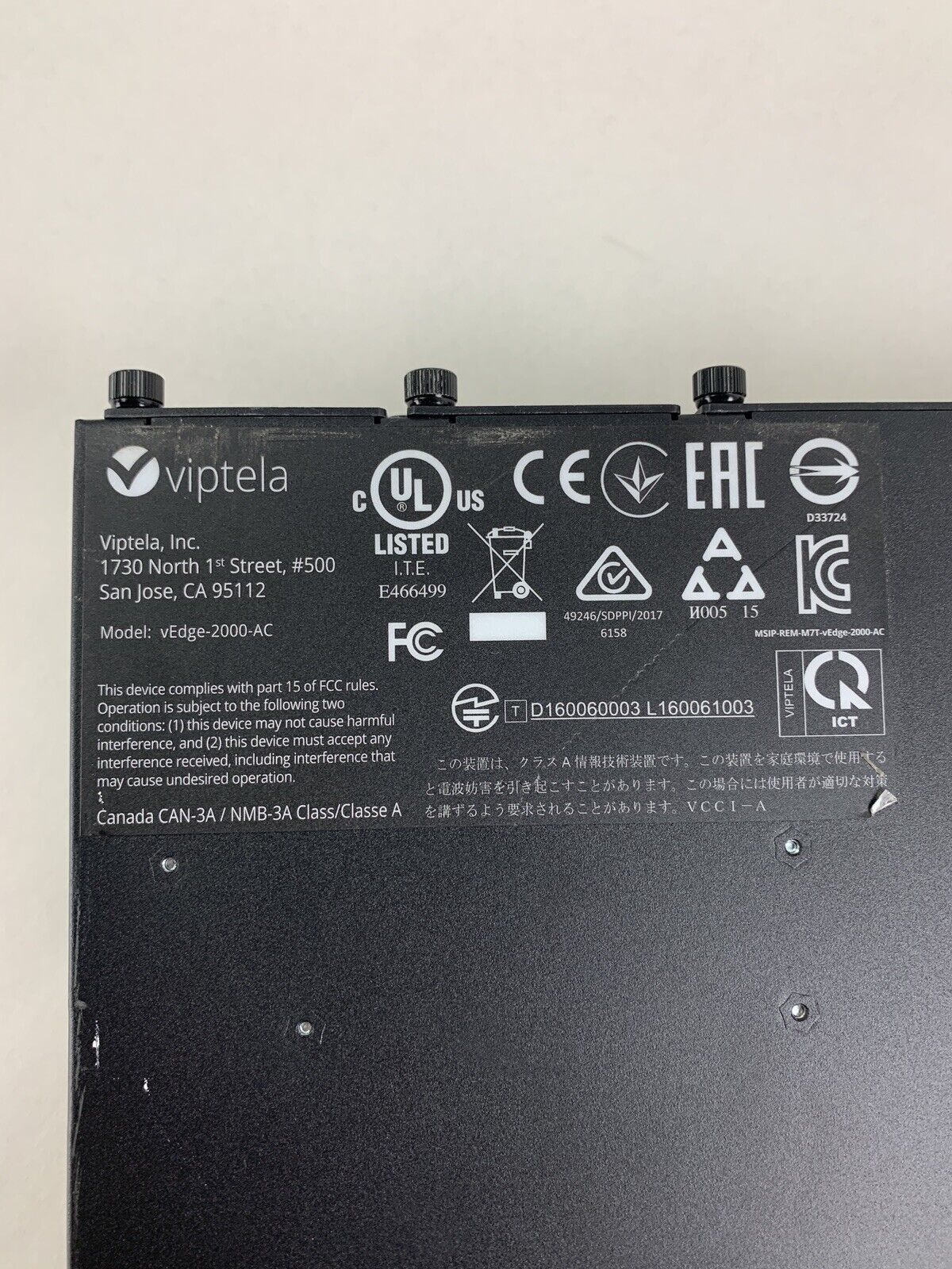 Viptela VEdge-2000-AC-K9 8 Port Gigabit  Ethernet Network Router Tested Reset