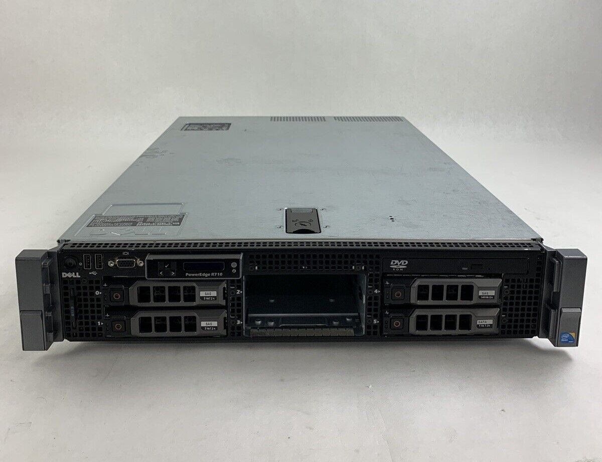 Dell PowerEdge R710 Server 2x E5530 2.53 GHz 32 GB Ram No HDD No OS H710 Raid