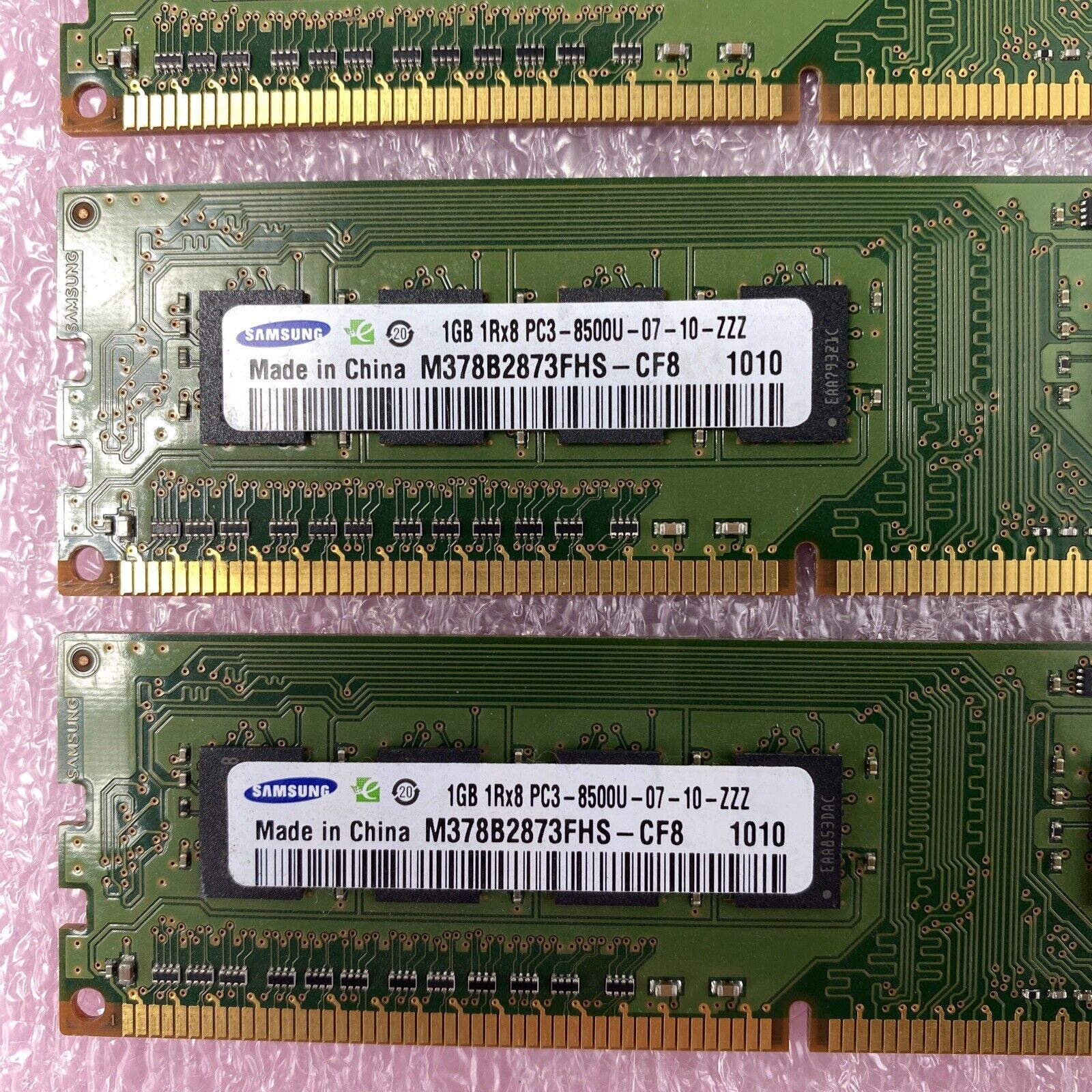 Lot( 4 ) 1GB Samsung M378B2873FHS-CF8 1Rx8 PC3-8500U Desktop RAM Memory