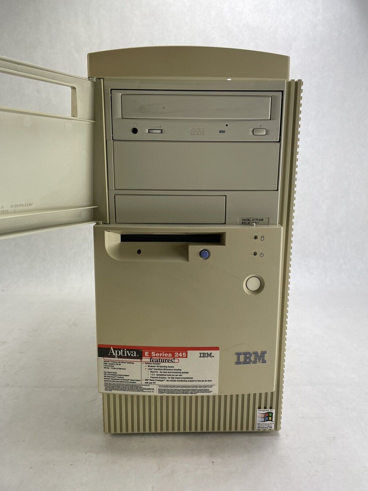 IBM Aptiva E245 MT AMD-K6 3D 450MHz 64MB RAM No HDD No OS