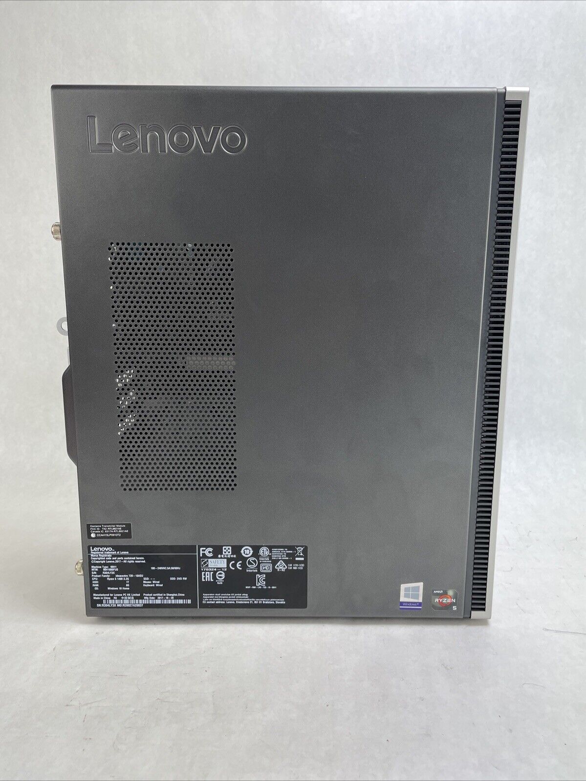 Lenovo IdeaCentre 720-18ASU DT AMD Ryzen 5 1400 3.2GHz 8GB RAM No HDD No OS