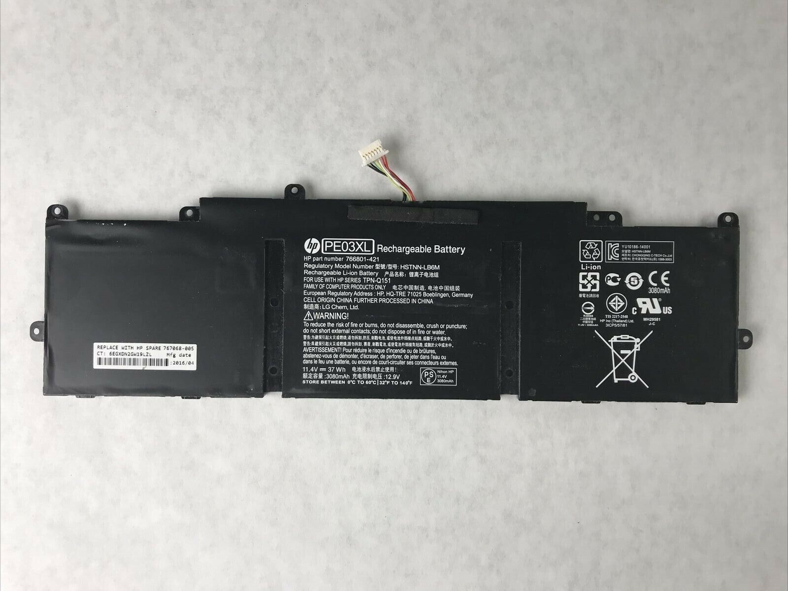 Lot of (5) HP PE03XL Notebook Battery 766801-421 for Chromebook 11