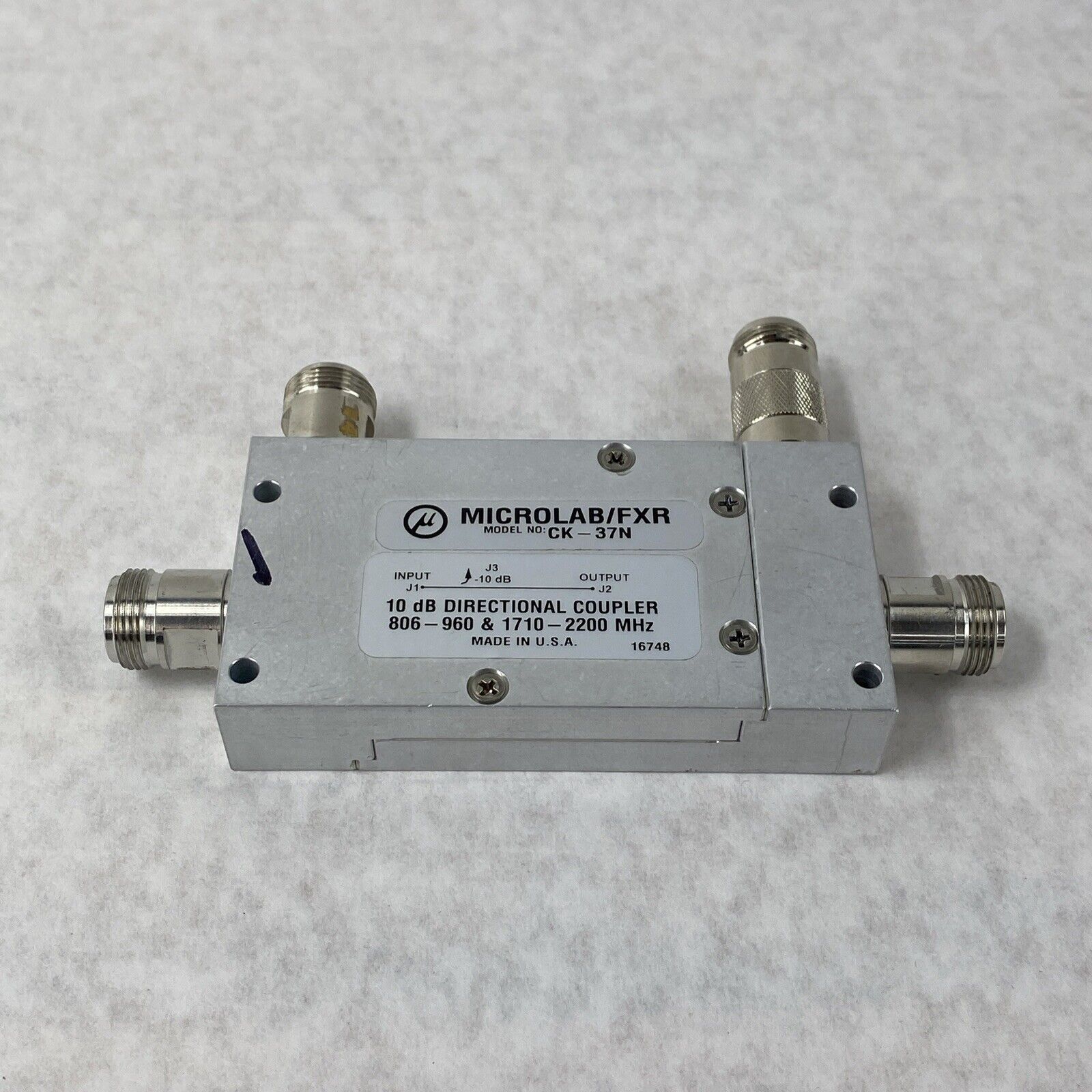 Microlab / FXR CK-37N 10 dB Directional Coupler 806-960 & 1710-2200 MHz