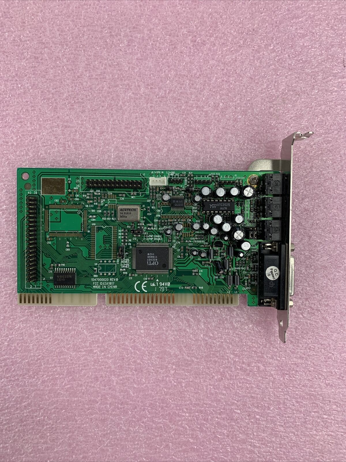 BTC 1817D OPTi 82C931 Sound Card ISA