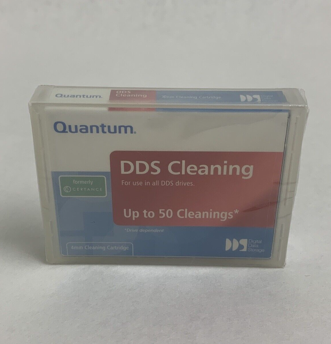 Quantum CDMCL DDS Cleaning Cartridge All DDS Drives 50 Cleanings 4MM New Sealed