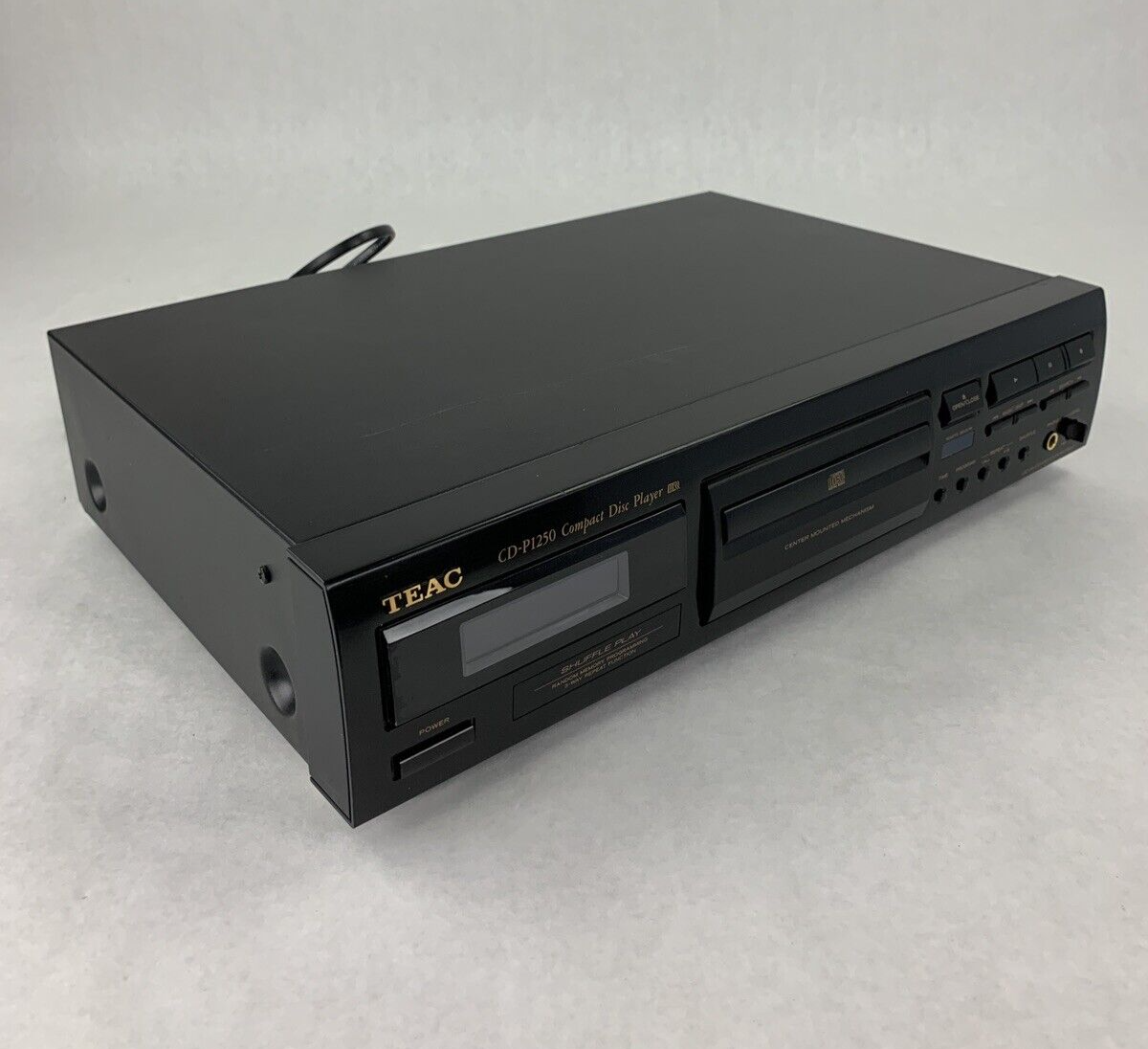 Teac CD-P1250 CD Player Tested has Bad CD Tray For Parts and Repair