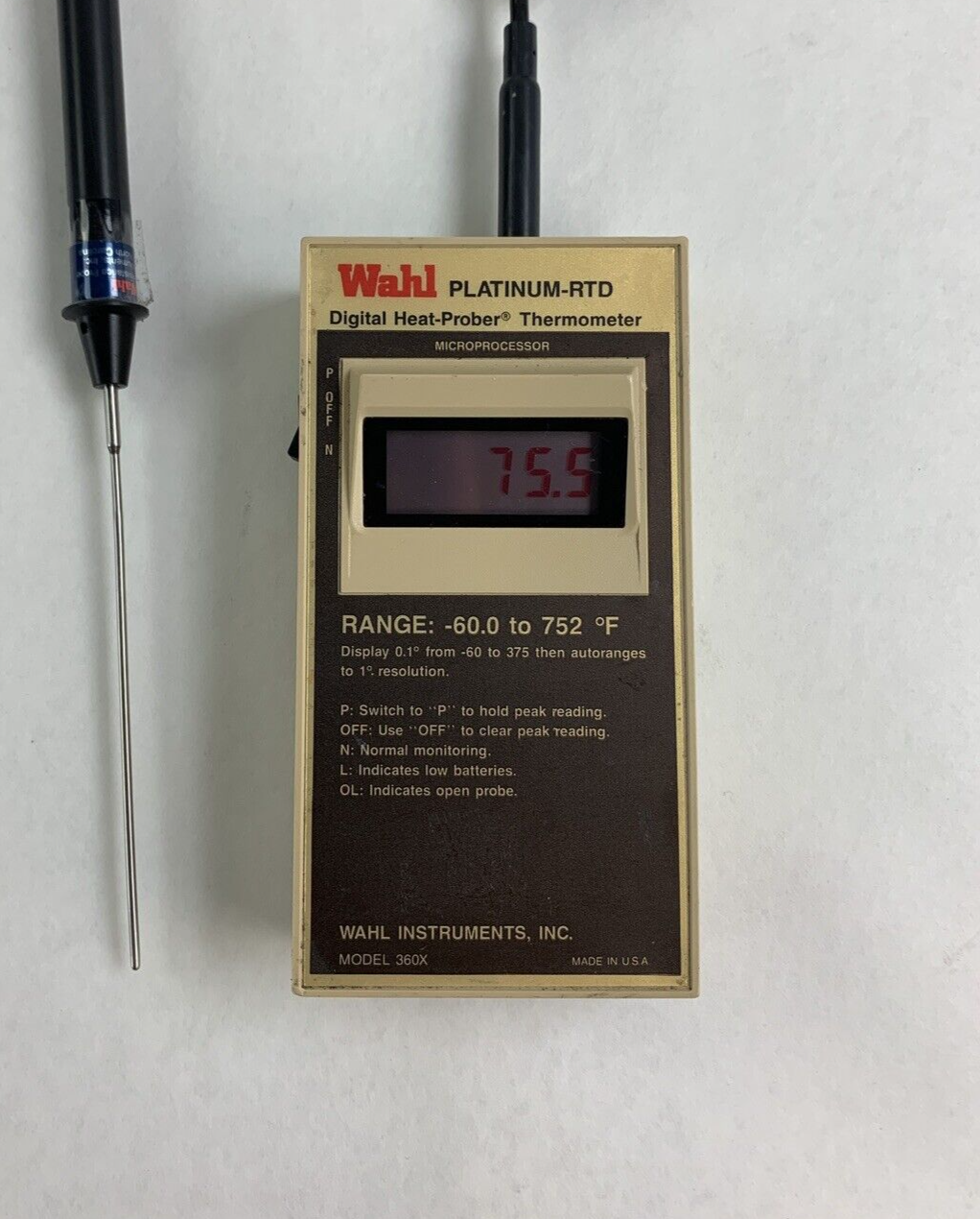 Wahl 360X Microprocessor Circuit Heat-Prober Thermometer Power Tested