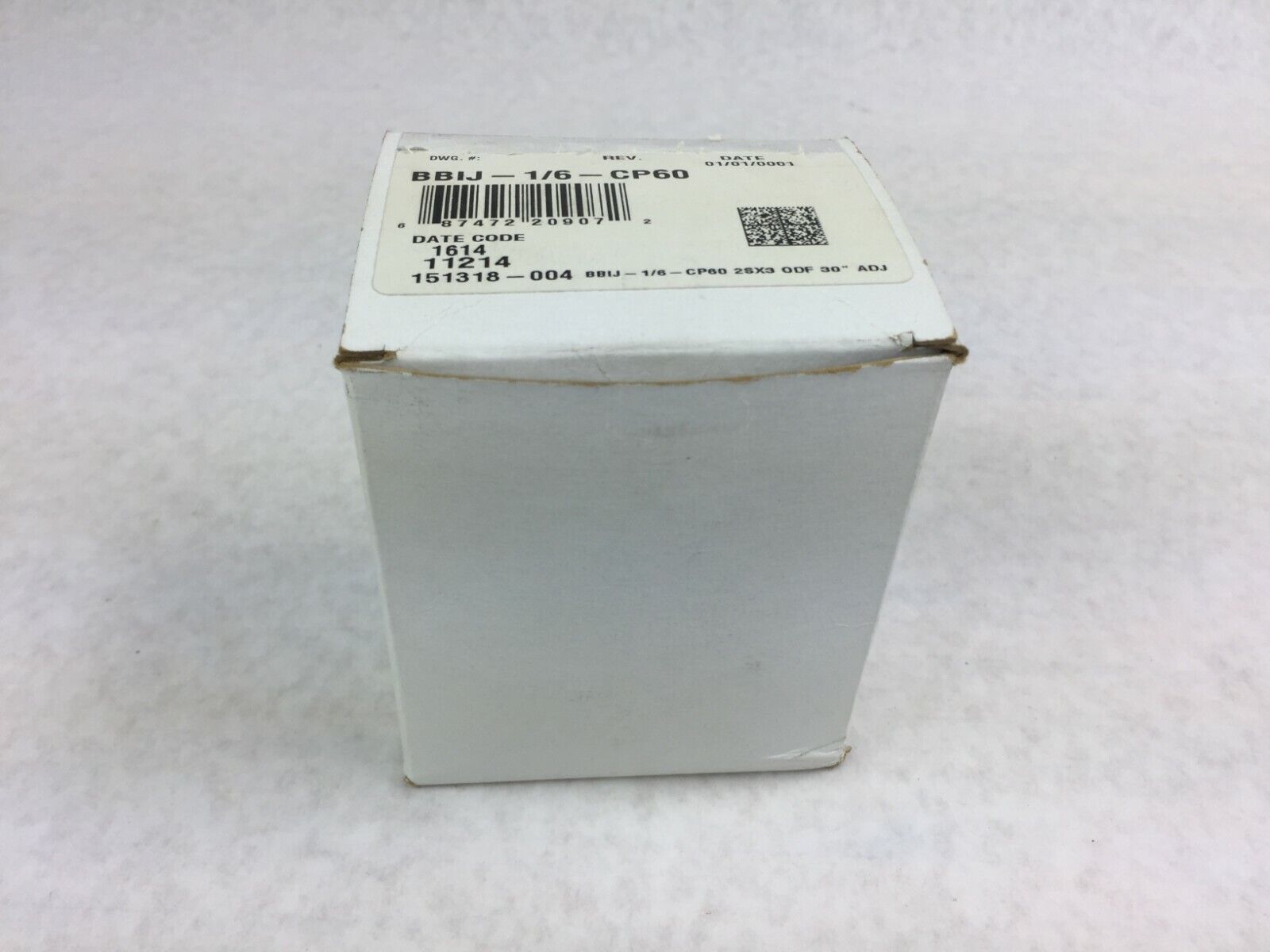 Sporlan Thermal Expansion Valve BBIJ-1/6 - CP60 2SX3 ODF 30" ADJ