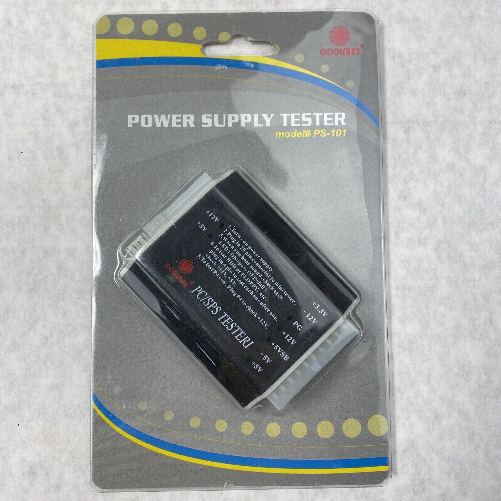 Coolmax PS-101 20 Pin Power Supply Tester