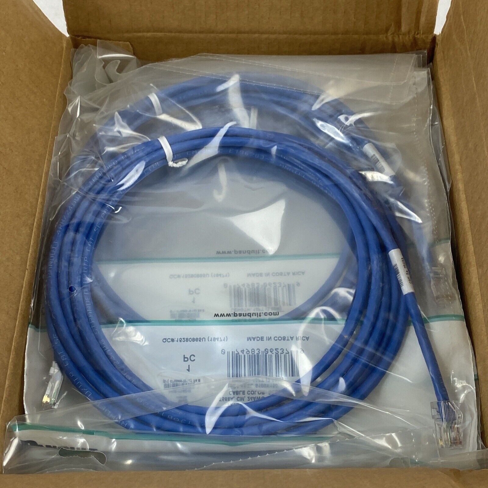 Lot of 10 Panduit UTPCH3YLY 10ft Blue TX5E UTP Patch Cord T568A