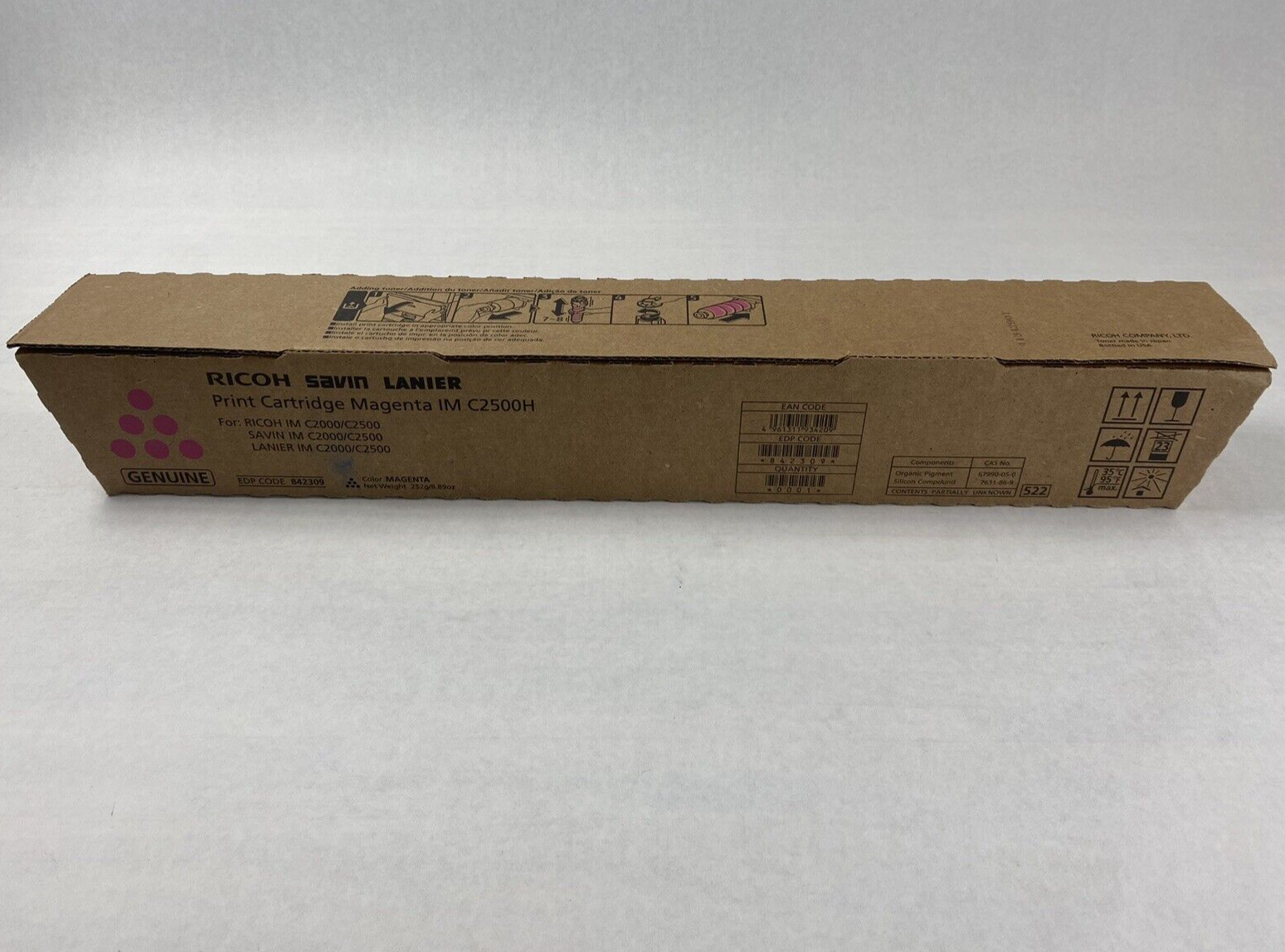 Genuine Ricoh 842309 Magenta High-Yield Toner Cartridge OEM Sealed