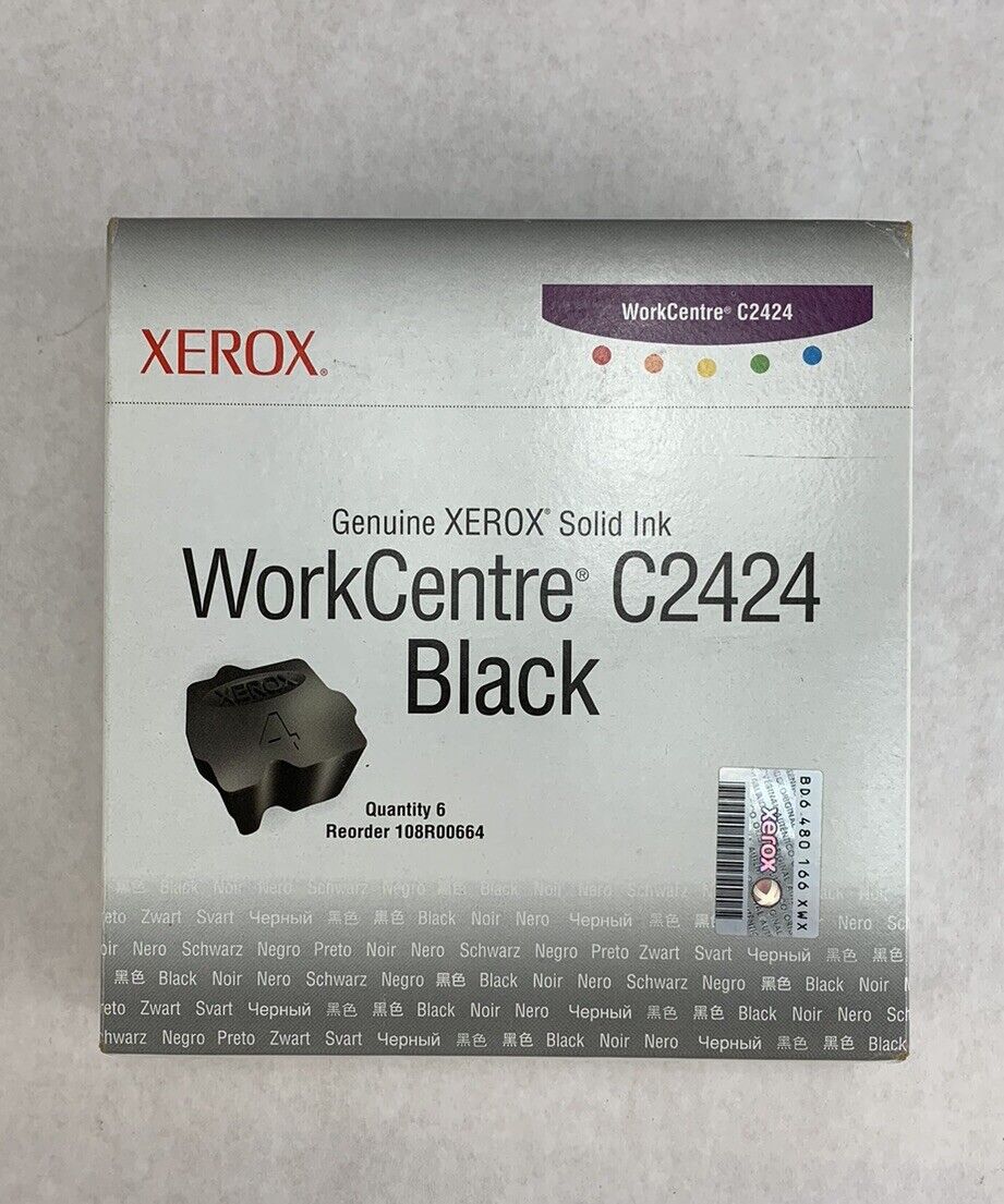 Xerox Black Solid Ink Cartridge WorkCentre C2424 - 6 Pack