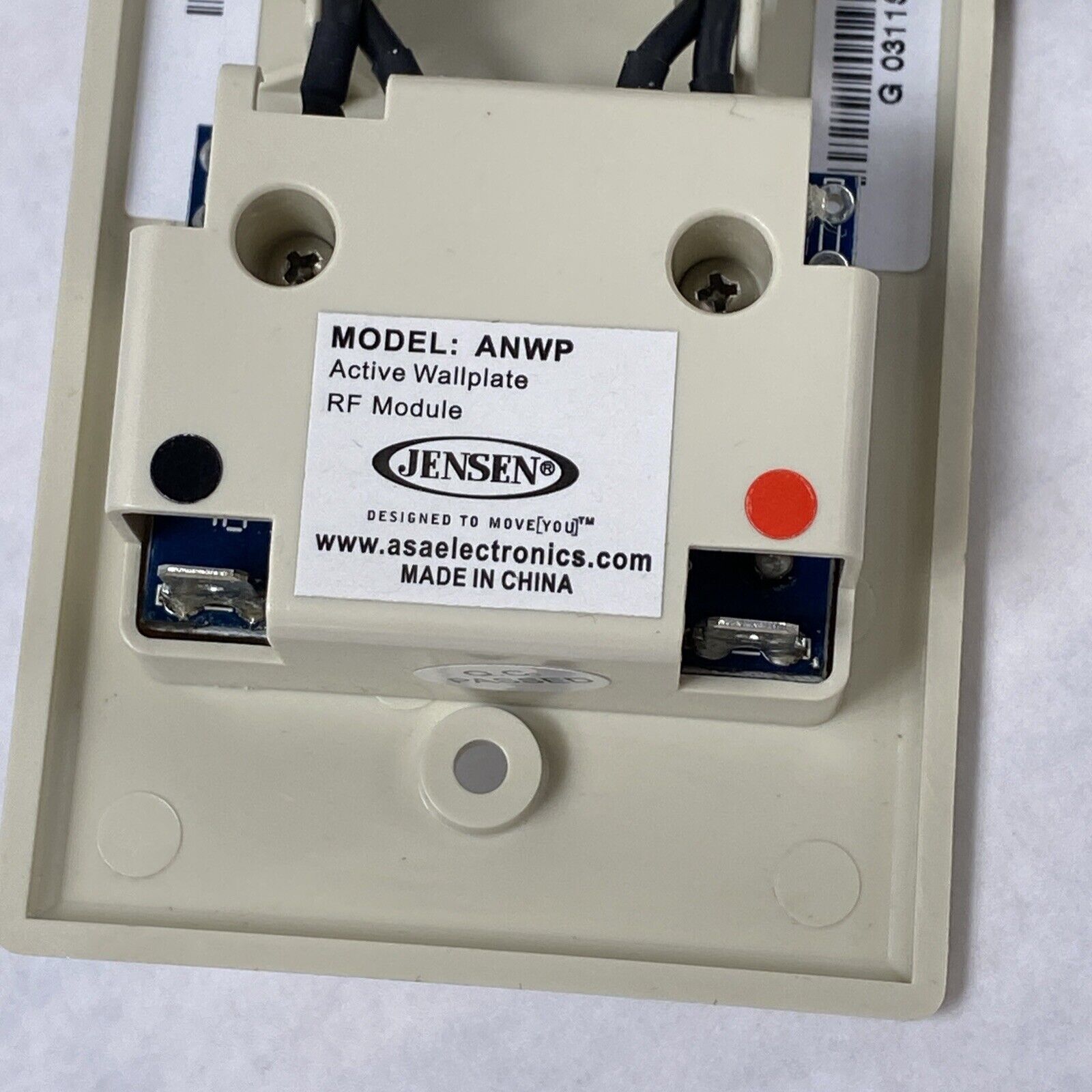 Jensen ANWP Active Wallplate RF Module For ANHD20 W/o 12V