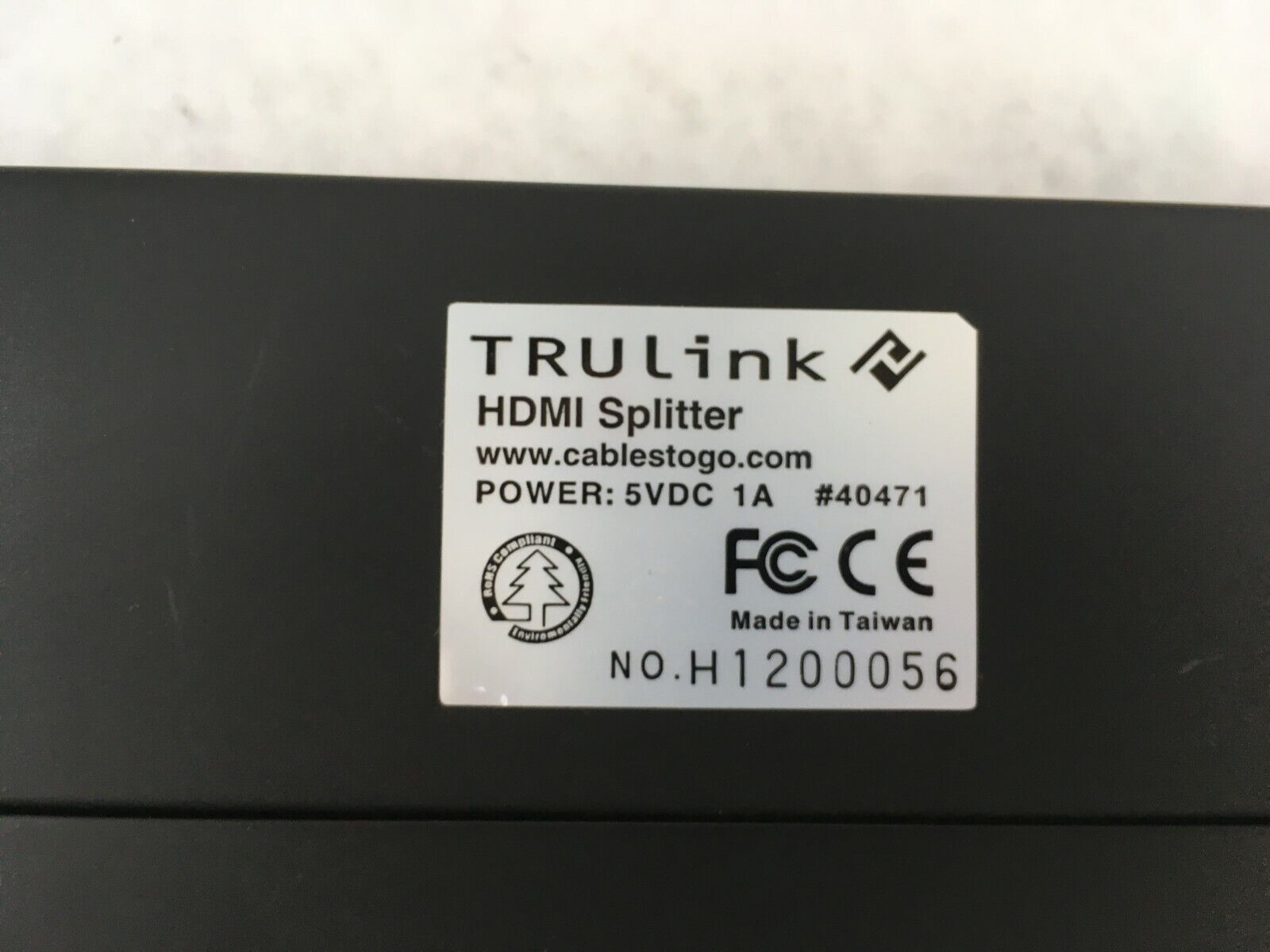 TRULINK 40471 2-Ports HDMI External Video Audio Splitter