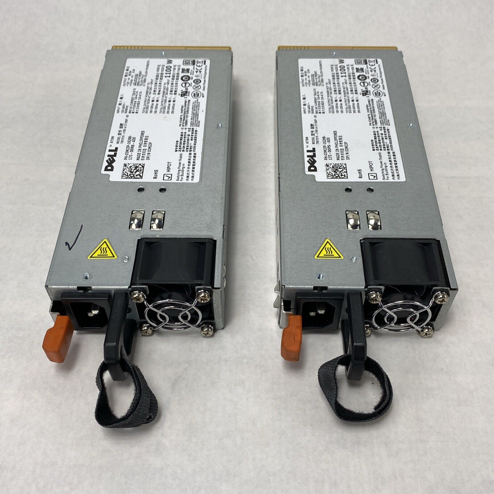 Lot of 2 Dell 7001515-J100 1100W Power Supply 3MJJP