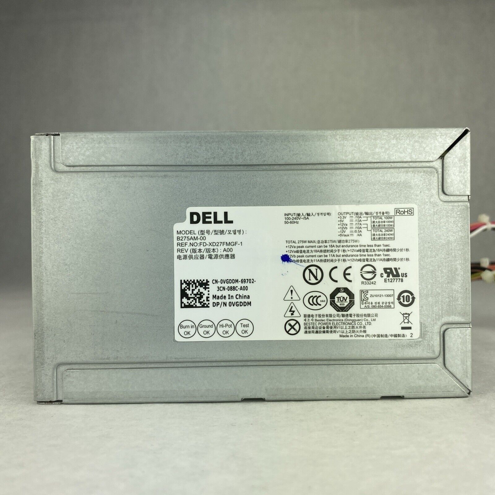 DELL POWER SUPPLY MODEL B275AM-00 275W For Optiplex MT