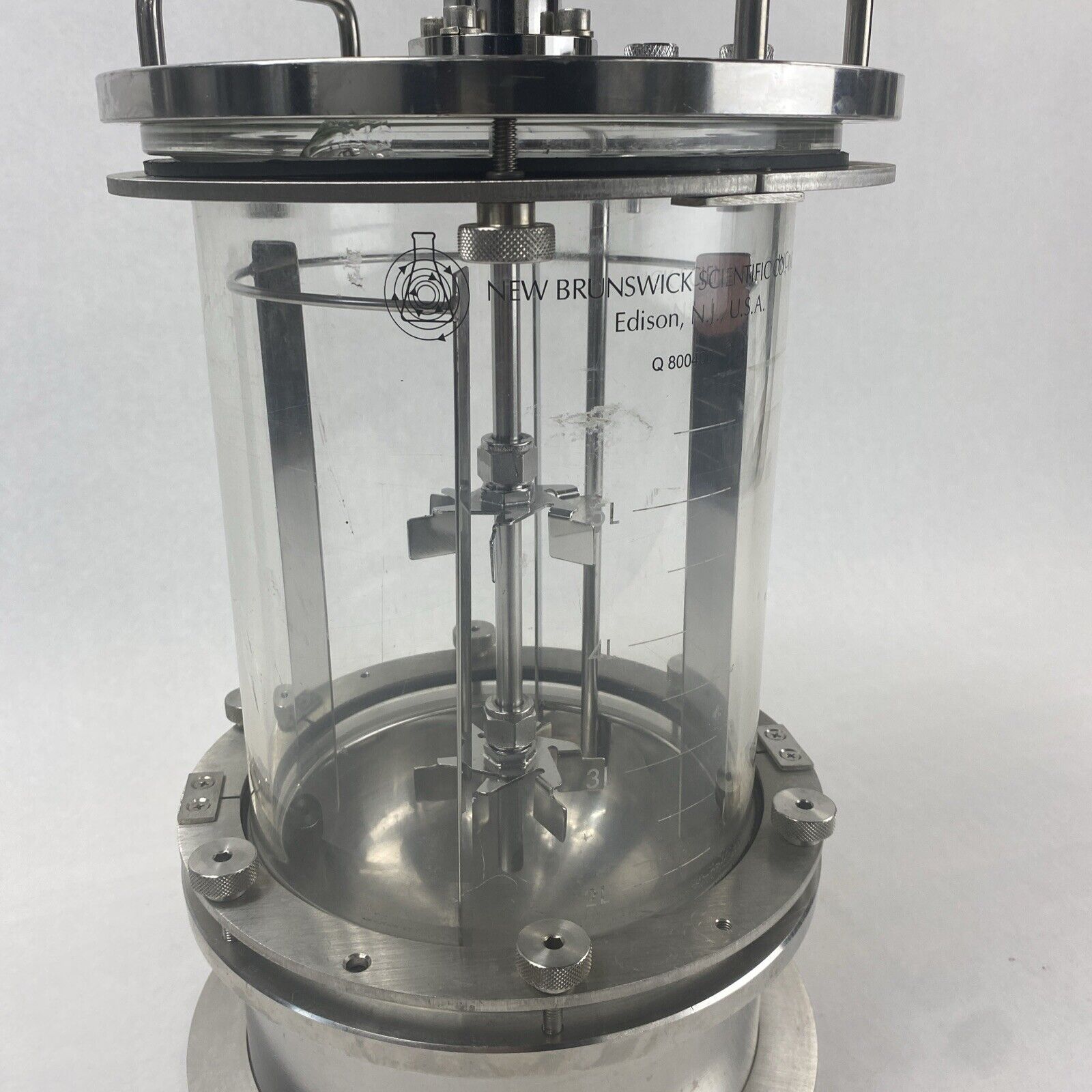 New Brunswick Scientific Q800400 5L Liter Glass Vessel Bioreactor