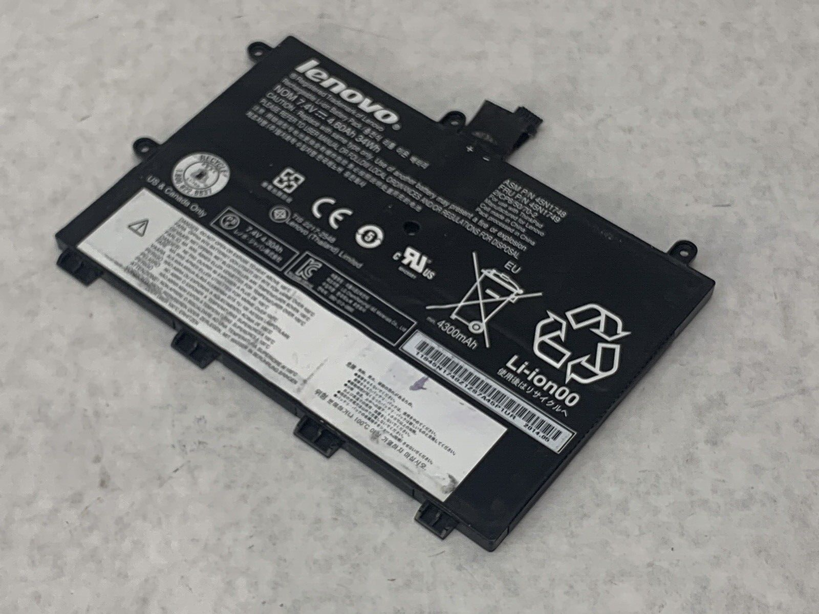 Lenovo Rechargeable Li-Ion Battery 45N1748 45N1749 For ThinkPad