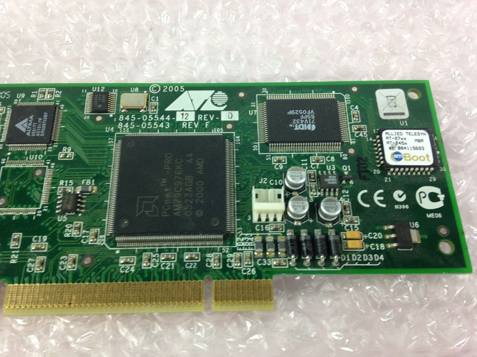 Allied Telesyn Fiber PCI Network Card AT-2701FX 845-05544 845-05543 Rev D