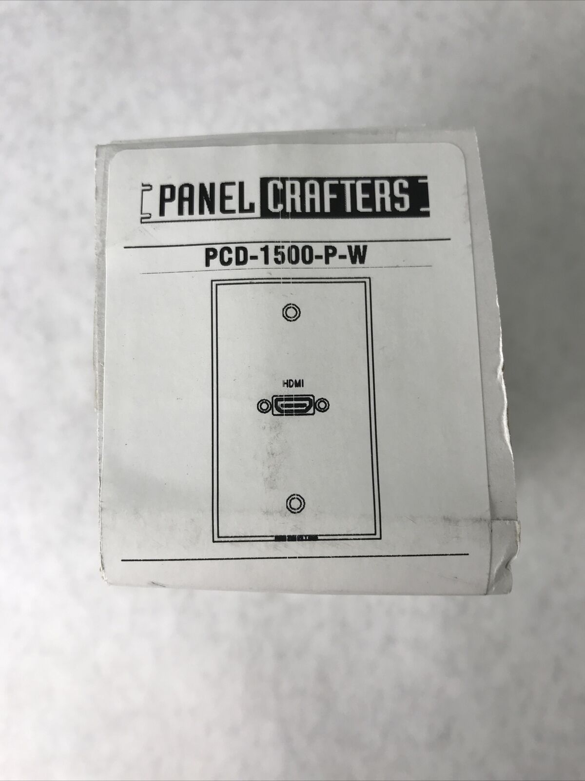 Lot of (2) Panel Crafters 1-Gang HDMI Wall Plate PCD-1500-P-W