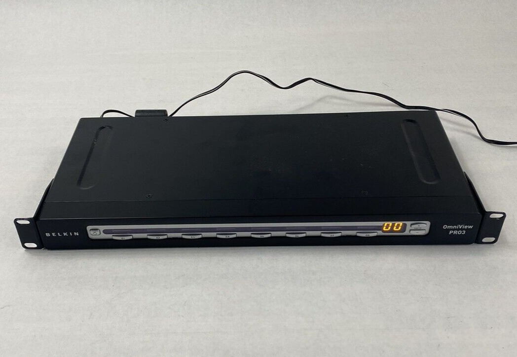 Belkin OmniView PRO3 F1DA108Z 8-Port External KVM Switch Power Tested