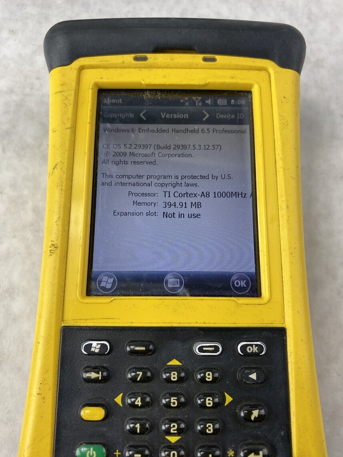 Trimble Nomad Ranger TSC3BW Data Collector Scanner Windows 6.5 Bluetooth GPS