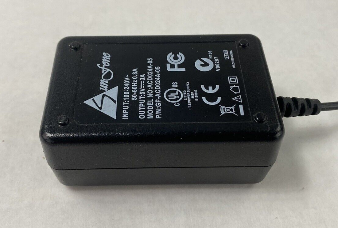 Sunfone ACD024A-05 P/N: GP-ACD025A-05 5V 3A AC Adapter