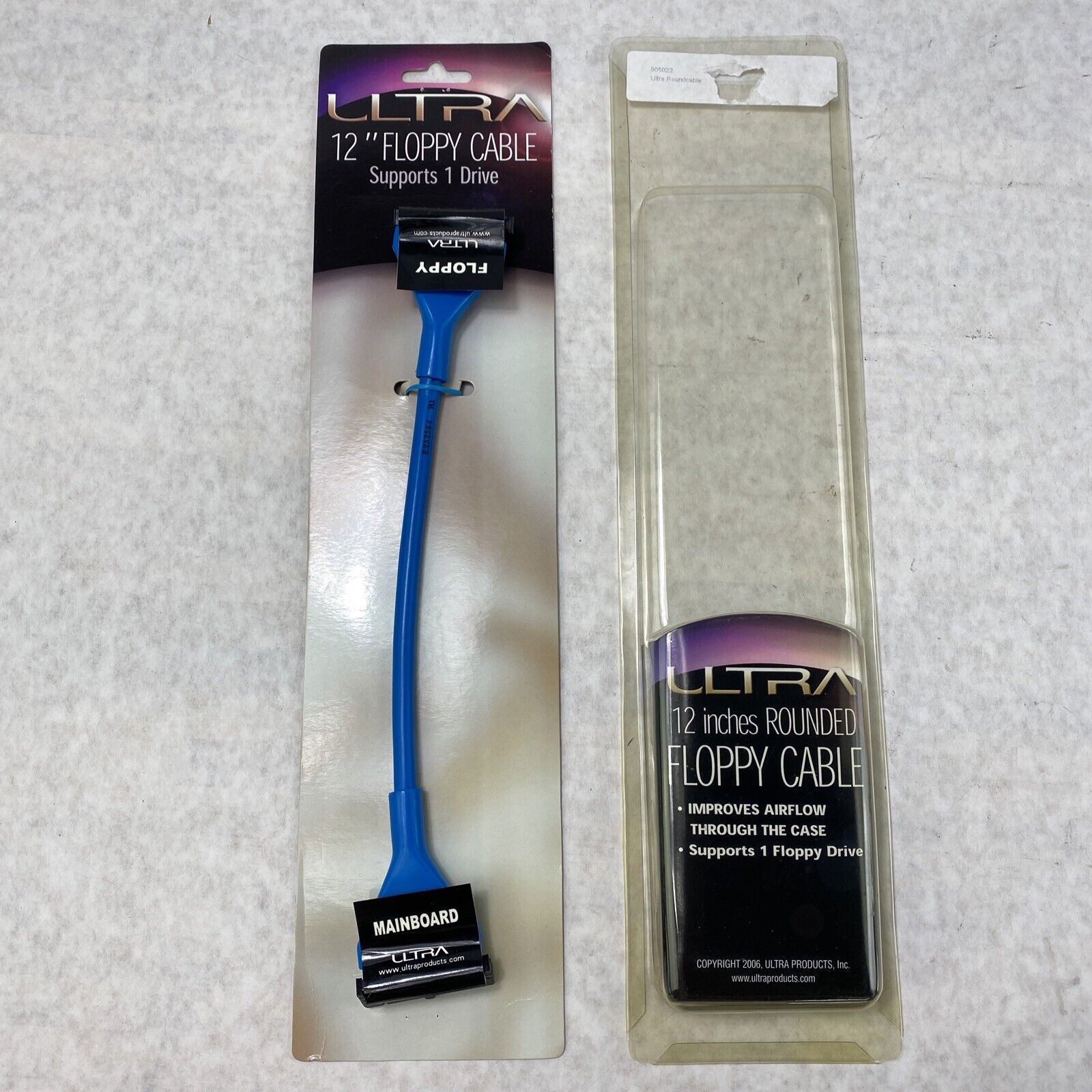 Ultra ULT33102 12" Floppy Cable IDC 34P Sockets 28AWG UL2651 34C (Lot of 3)