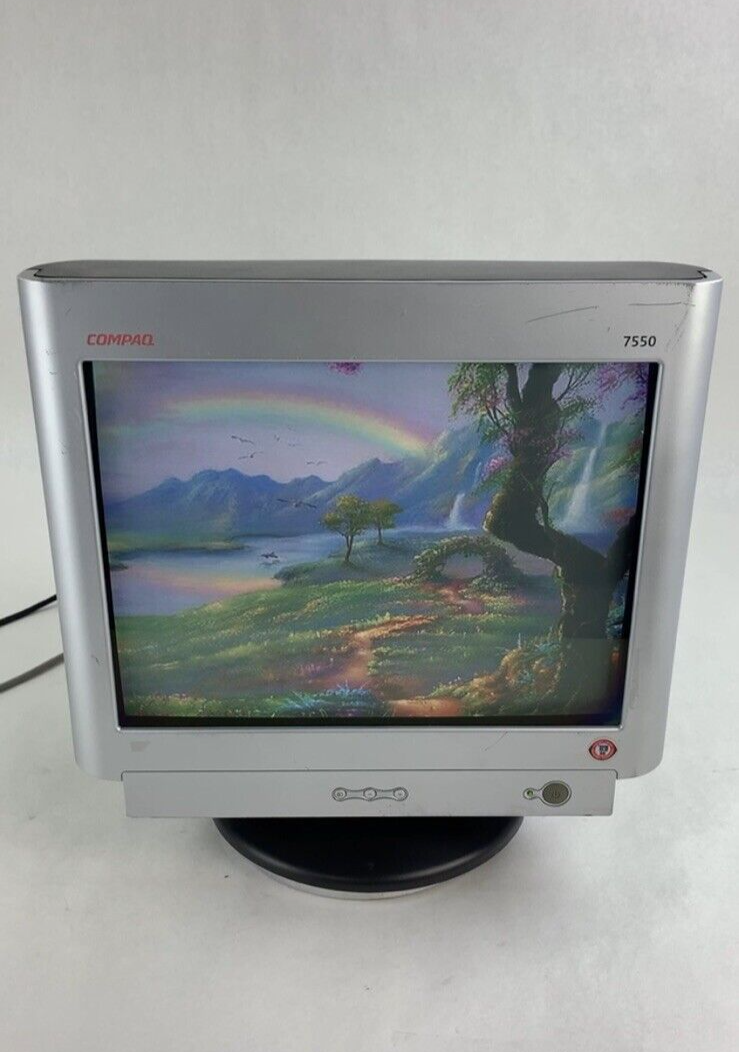 Compaq 7550 FS7550 16" CRT VGA Color Computer Monitor Retro Gaming