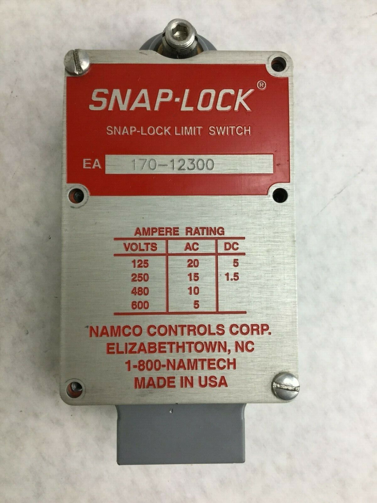 SNAP LOCK  EA 170-12300 Snap-Lock Limit Switch  Parts/Repair