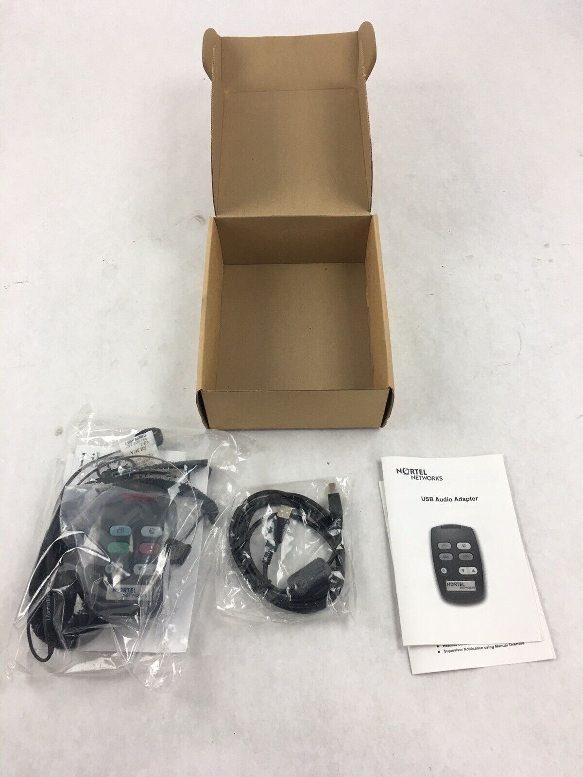 NORTEL USB AUDIO ADAPTER KIT NTEX14AC BOX OPENED