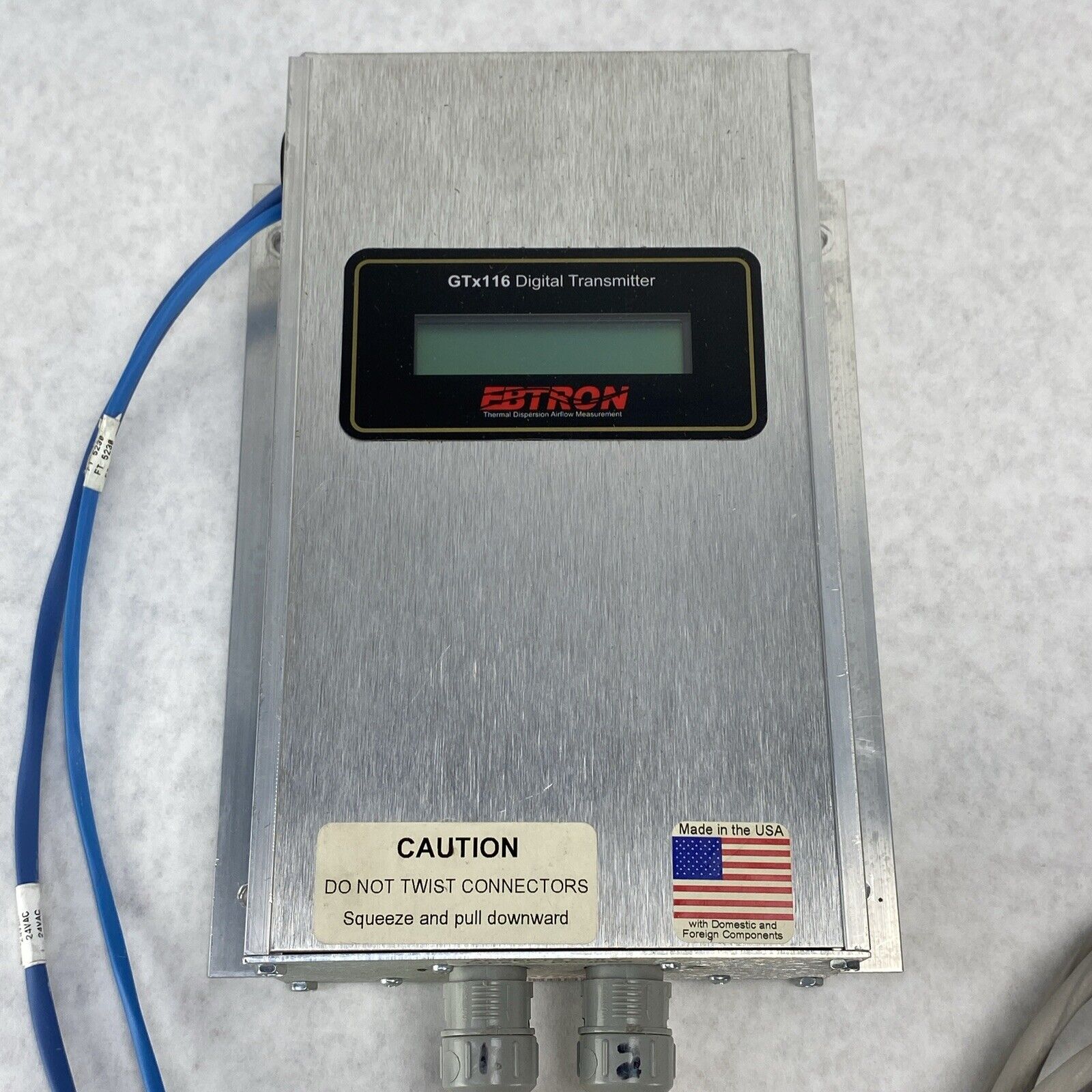 Ebtron GTA116 Type A Digital Transmitter Thermal Dispersion Airflow Measurement