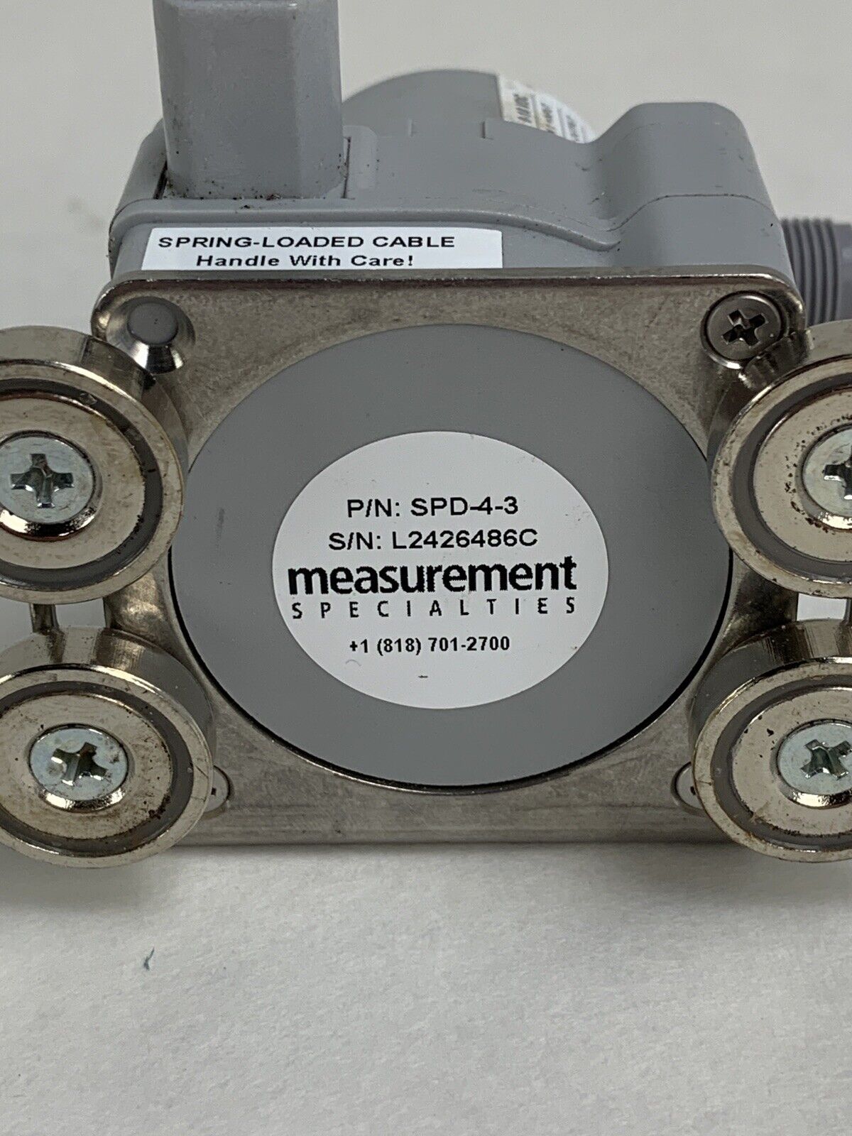 Measurement Specialties SPD-4-3 Rope Displacement Sensor Position Broken Tether