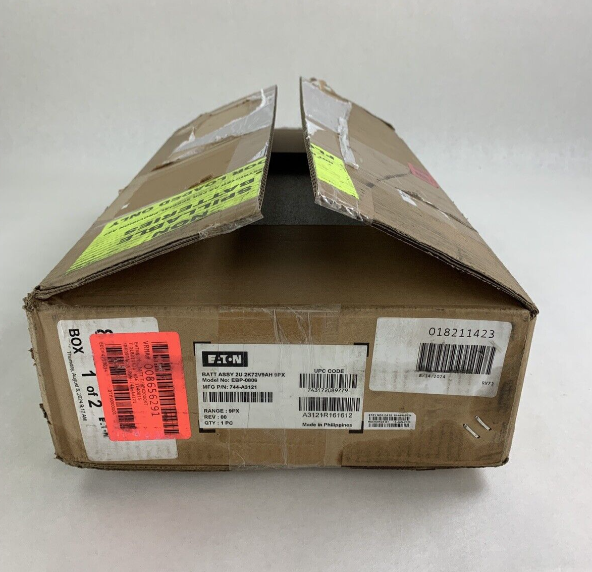 Eaton 744-A3121 Replacement Battery Pack Box Opened MFG 4/2024 Recharge 1/2025