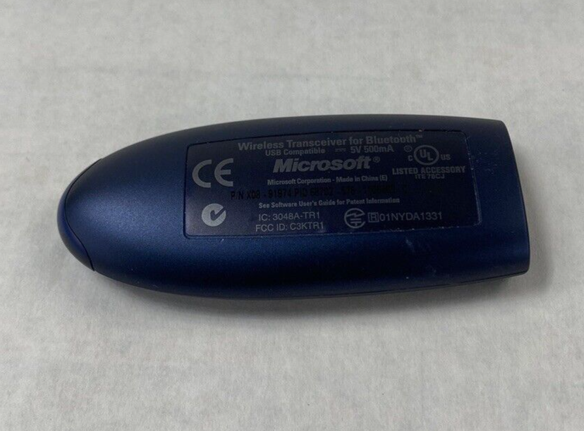 Lot of 3 Microsoft USB Wireless Transceiver for Bluetooth With Original Base