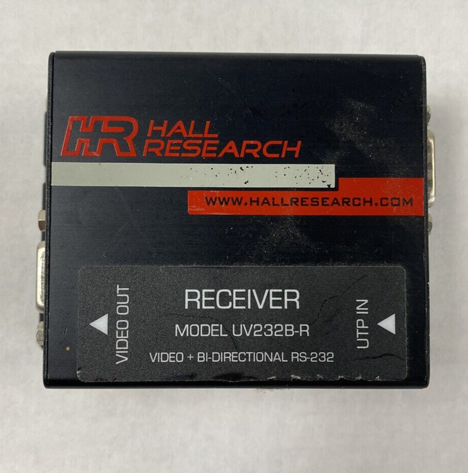 Hall Research Receiver UV232B-R Video + Bi-Directional RS-232 Untested