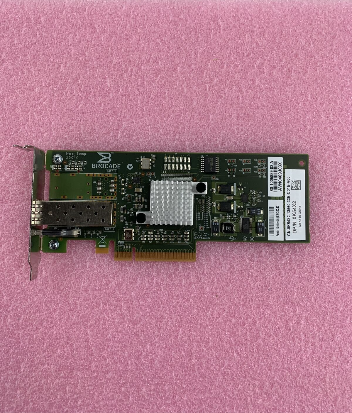 DELL K54X2 BROCADE 815 8GB SINGLE PORT PCI-E FIBRE CHANNEL HOST BUS ADAPTER